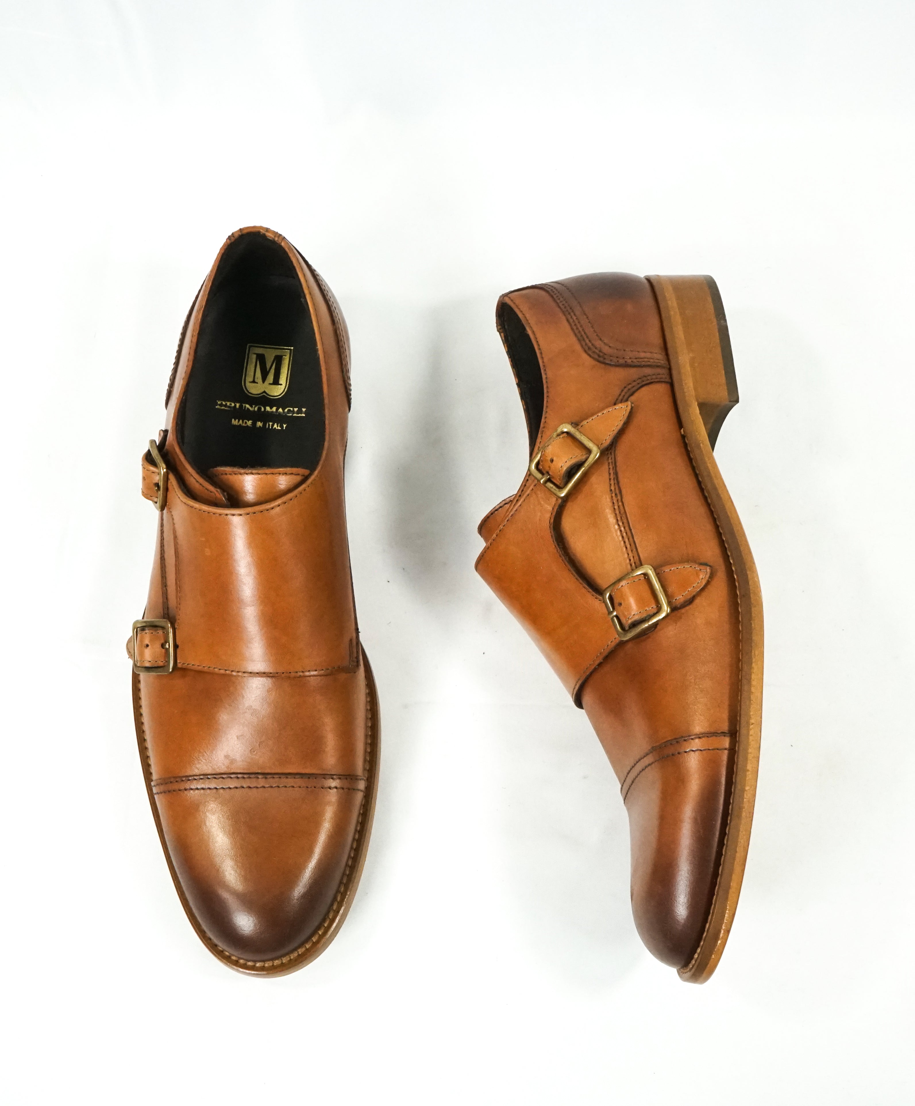 bruno magli monk strap shoes