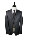 CANALI - Bold Gray Houndstooth Pattern Slim Suit - 42R
