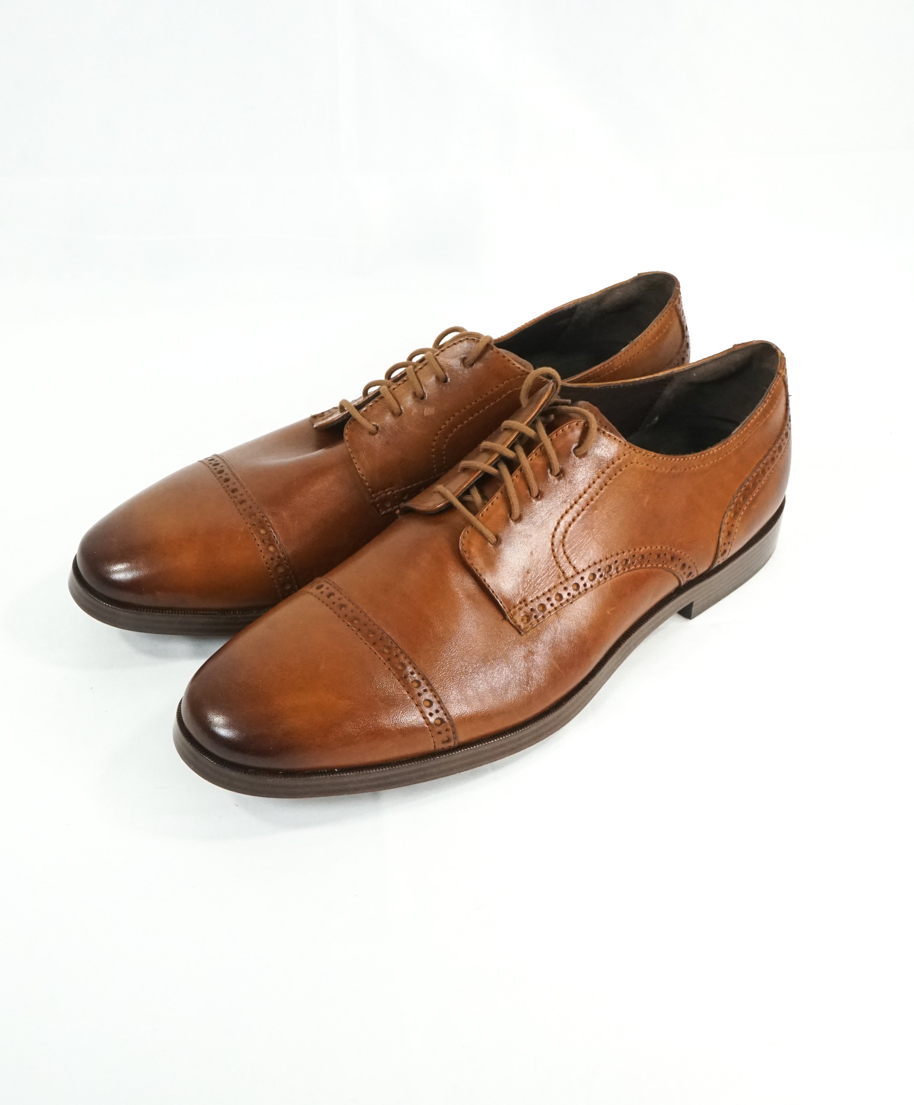 Brown Cap Toe Brogue Oxfords \