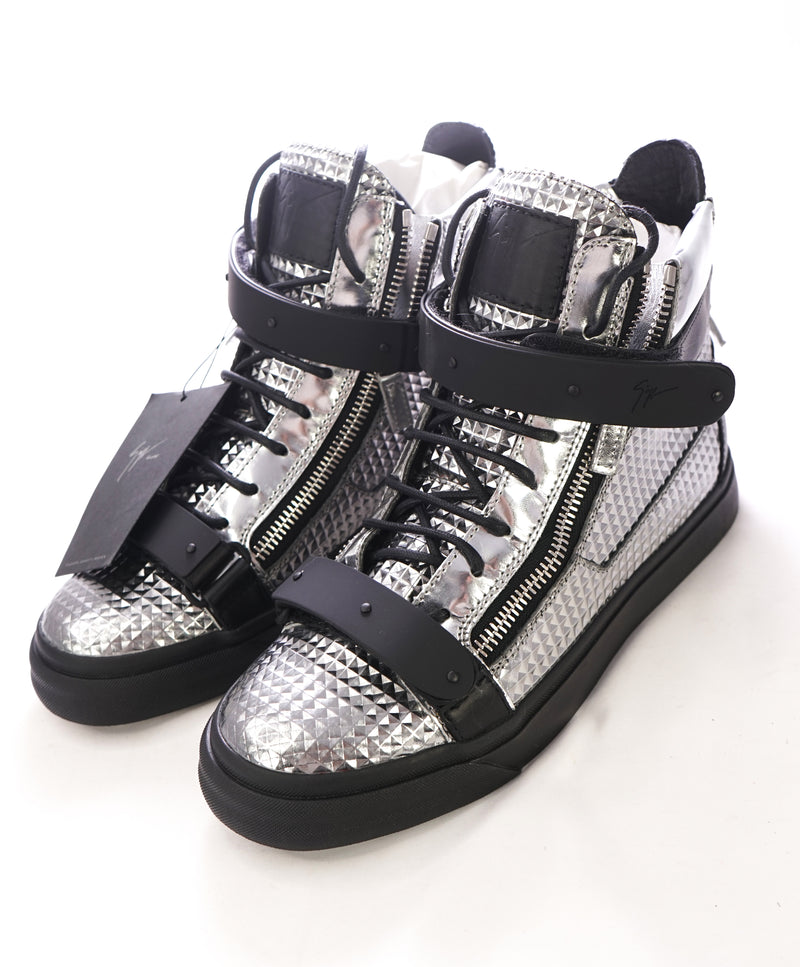 GIUSEPPE ZANOTTI - Diamond Silver High Top Sneakers - 7US (40 – Luxe Hanger