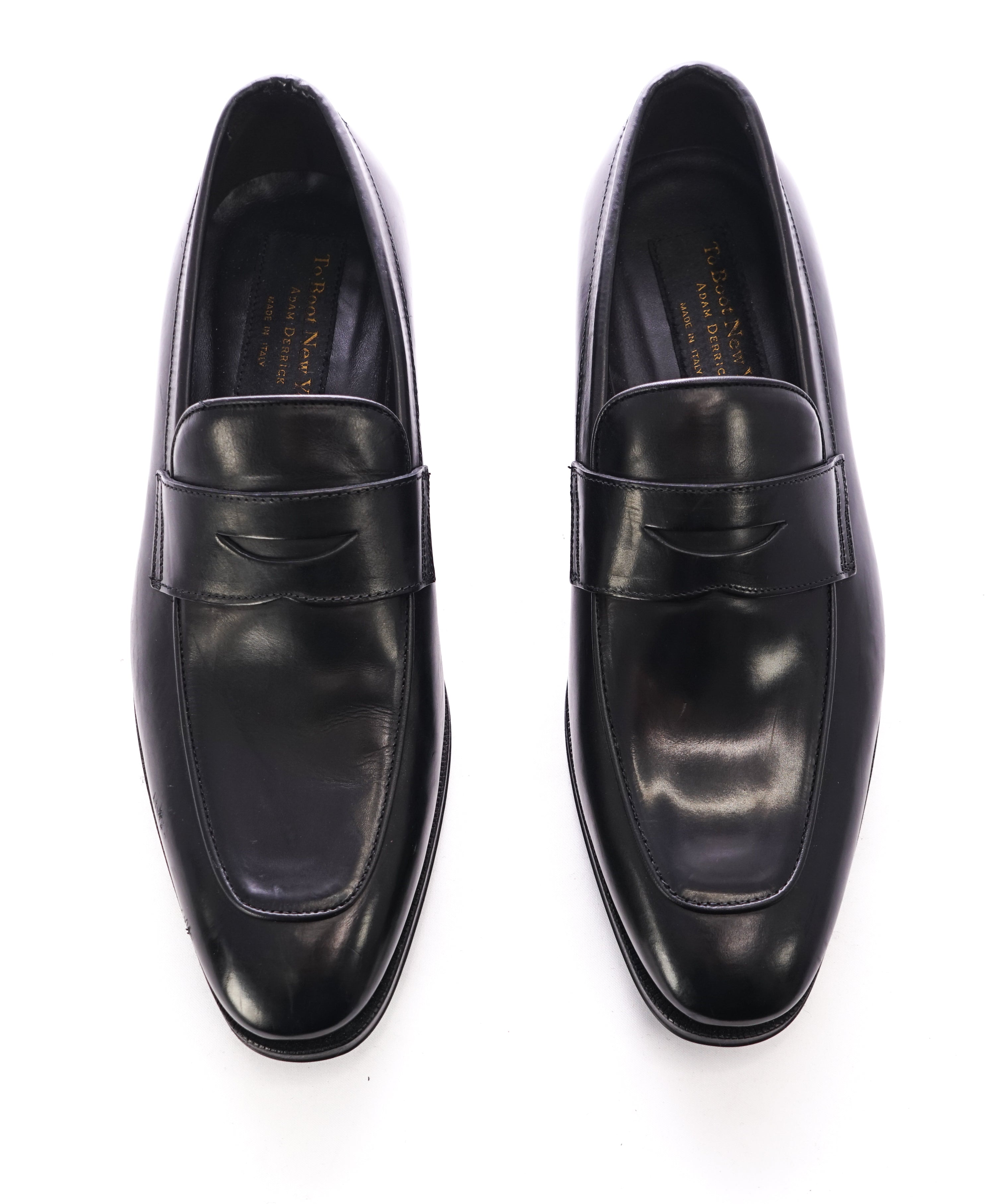 TO BOOT NEW YORK - “Dupont” Black Premium Grade Leather Penny Loafers ...
