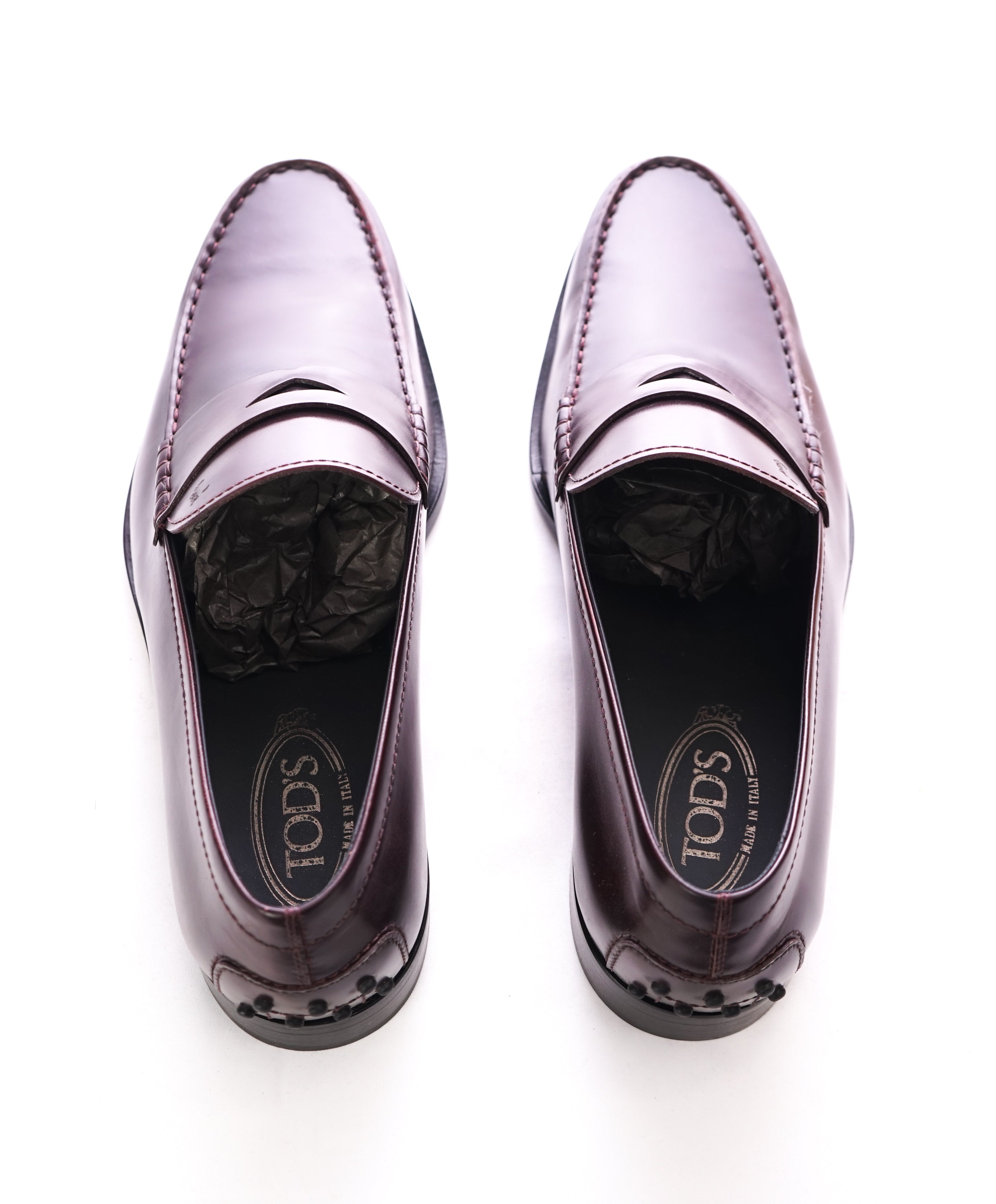 TOD’S - Burgundy Oxblood Penny Loafers “Boston /Devon” Leather Sole ...