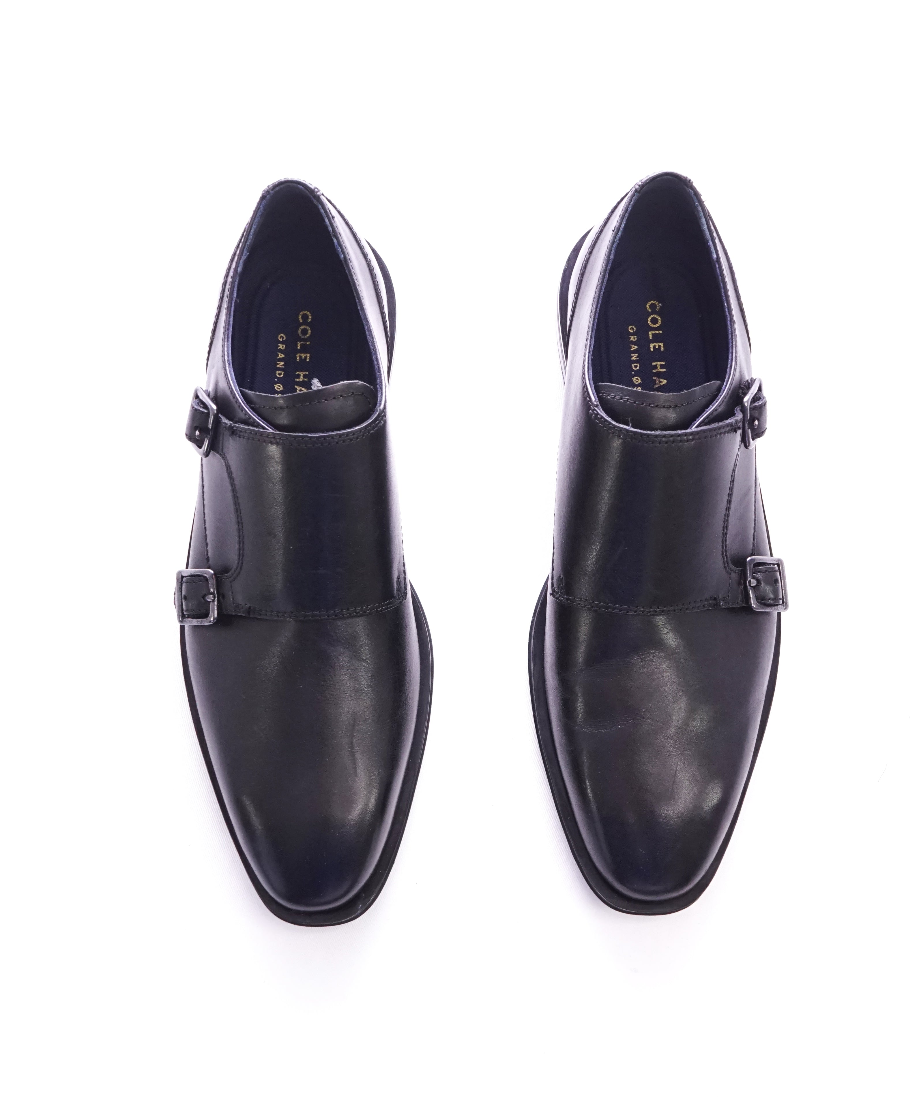 Black Sleek Double Monk Strap Loafers 