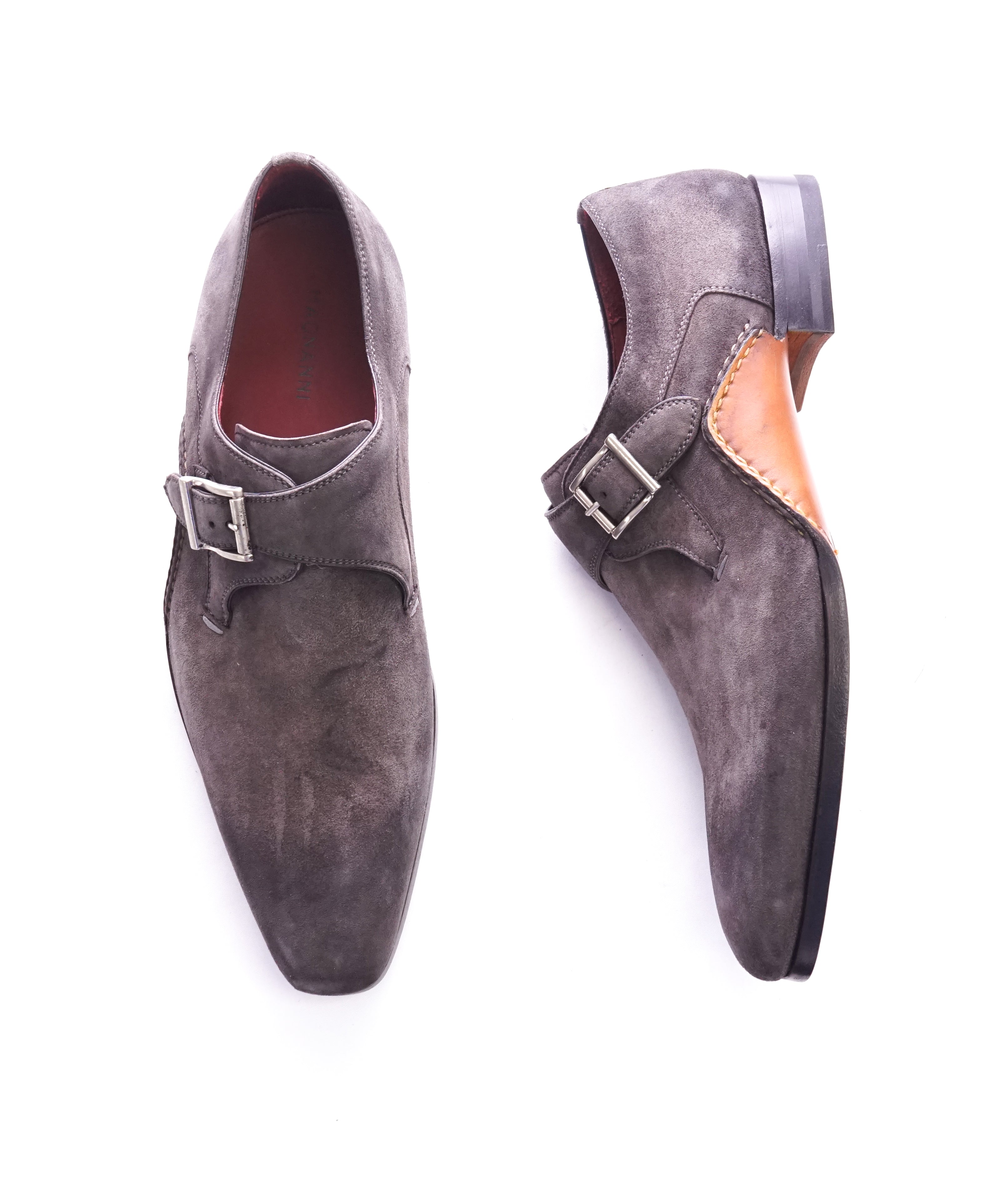 magnanni suede loafers