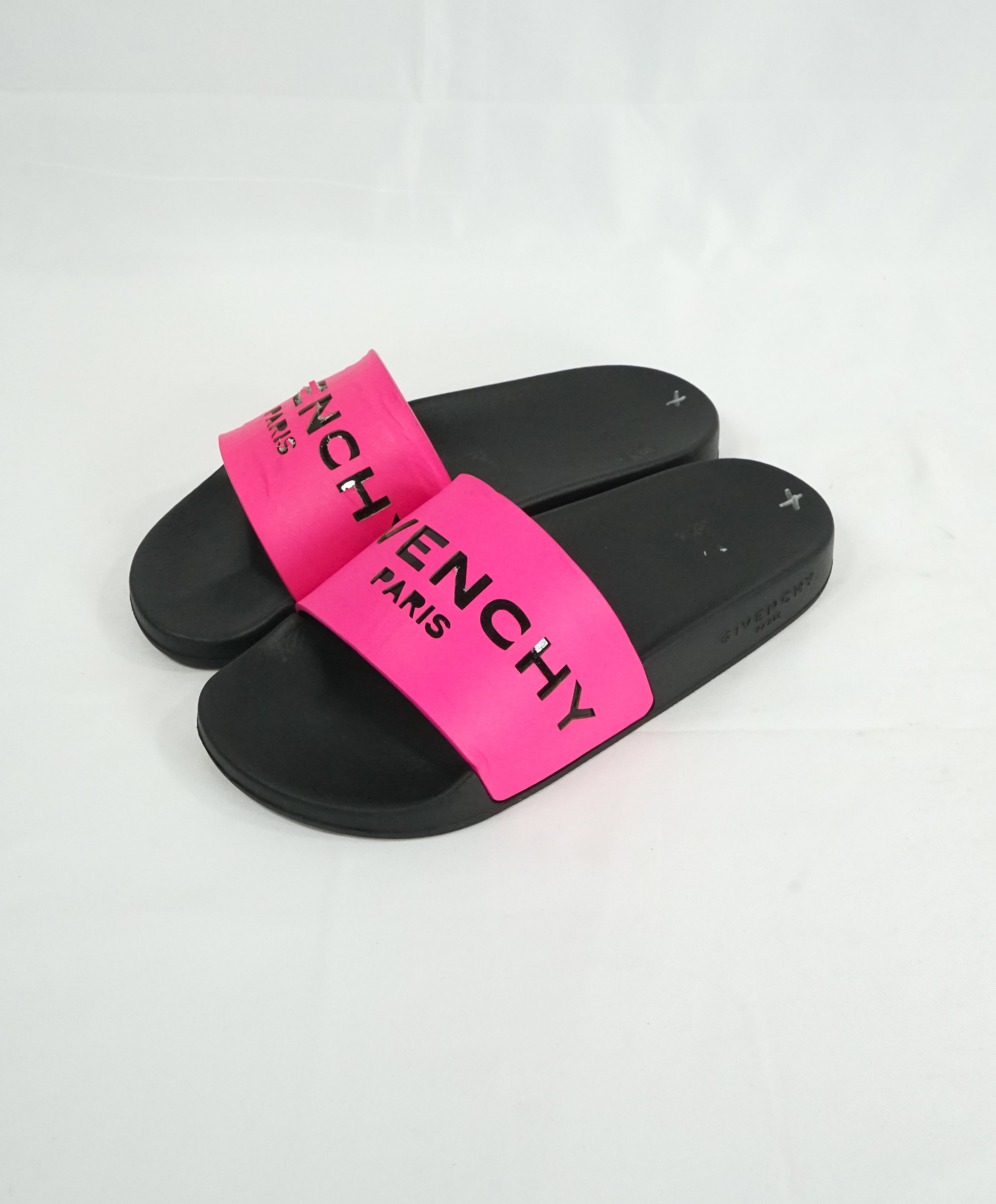 Iconic Neon Pink Monogram Logo Slides 