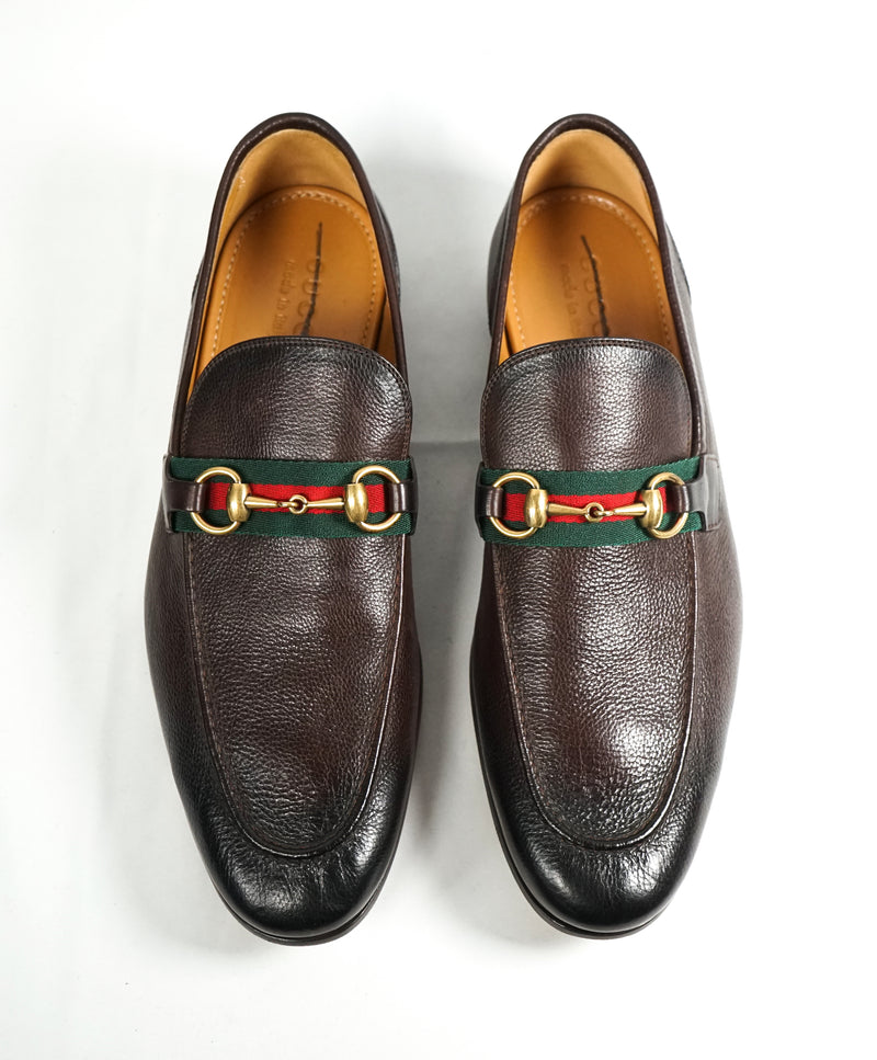 GUCCI - Iconic Green & Red Stripe Horsebit Loafers - 10 – Luxe Hanger