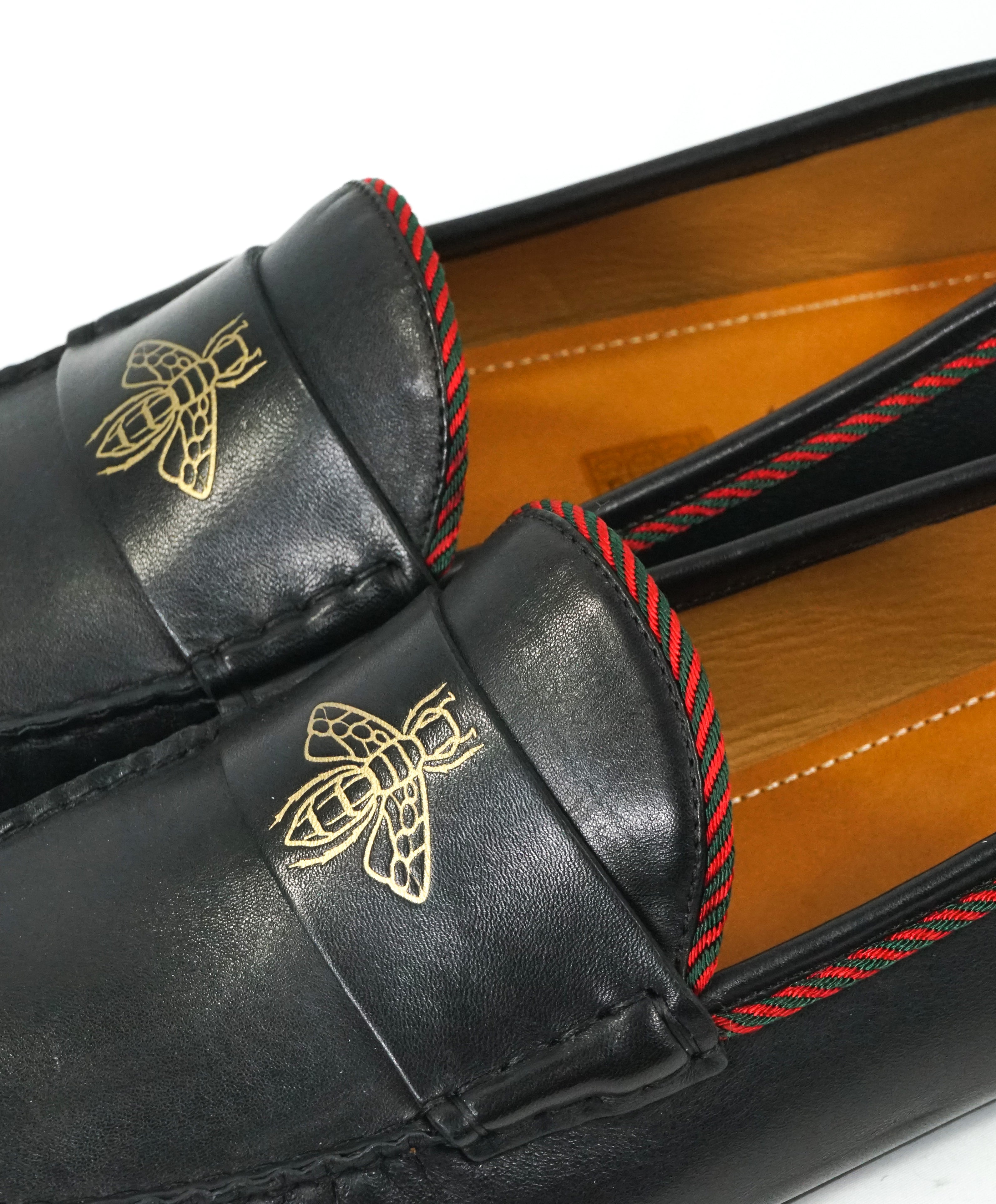 gucci leather loafer with bee