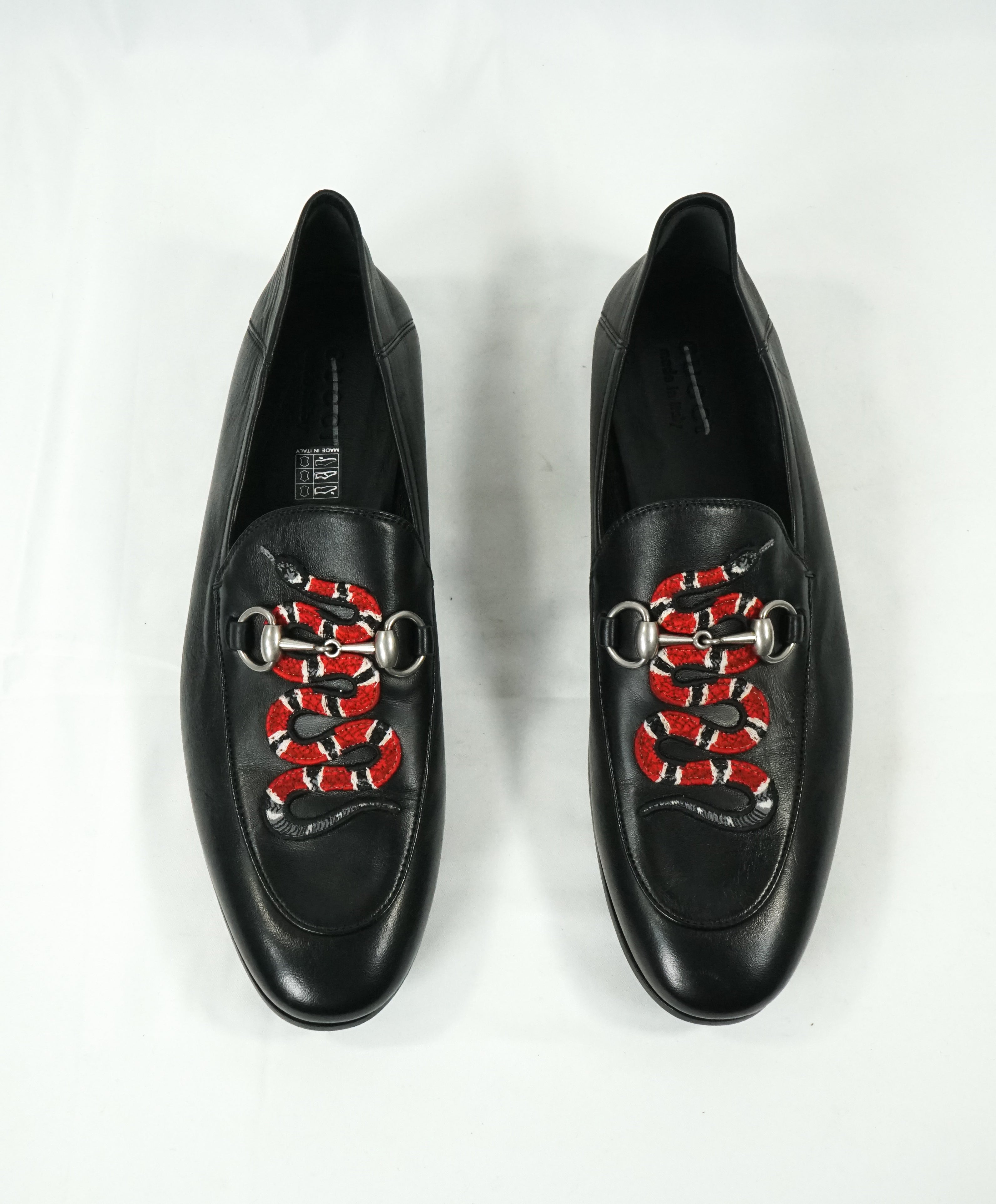 leather loafer with kingsnake