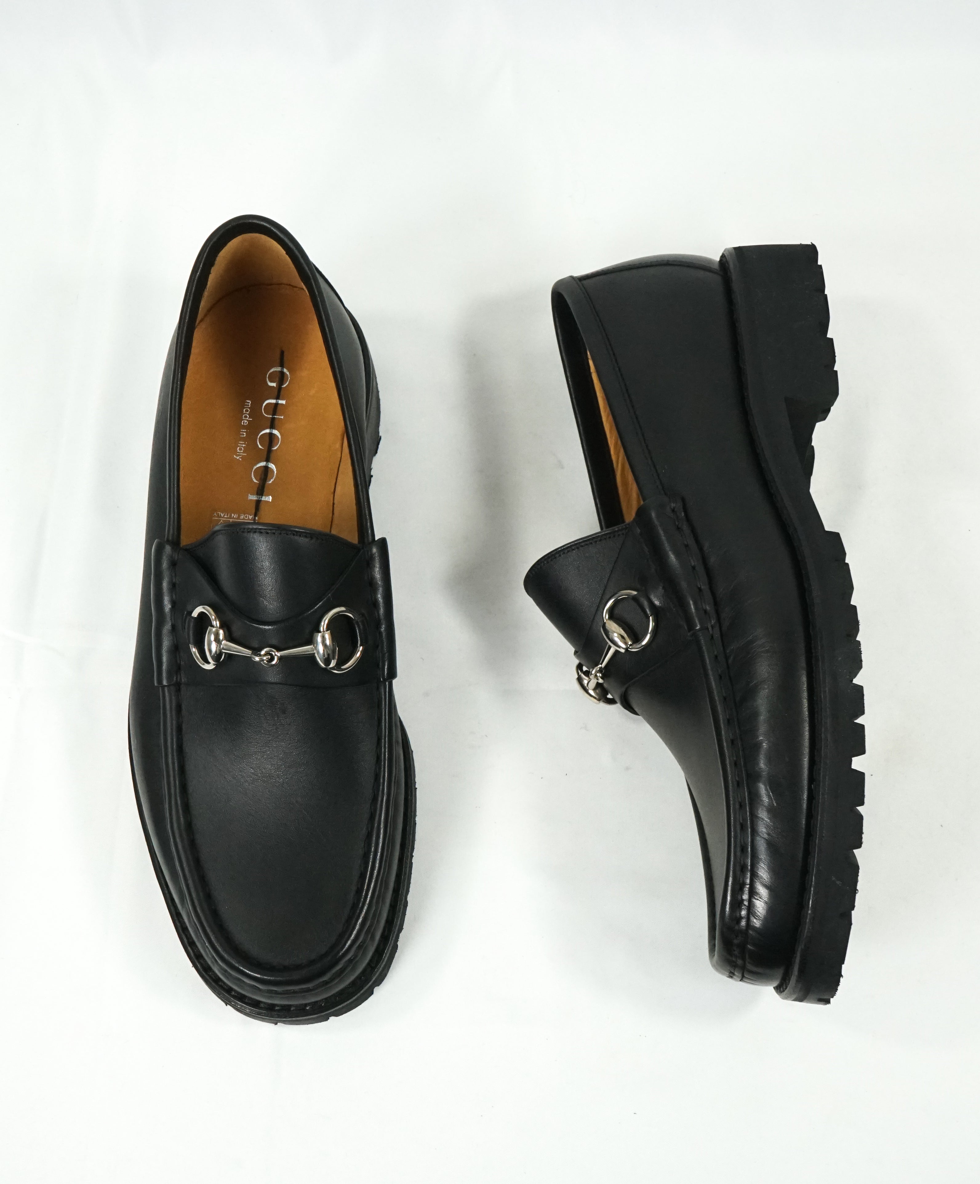 GUCCI - Horse-bit Lug Sole Loafers Black Iconic Style - 10 – Luxe Hanger