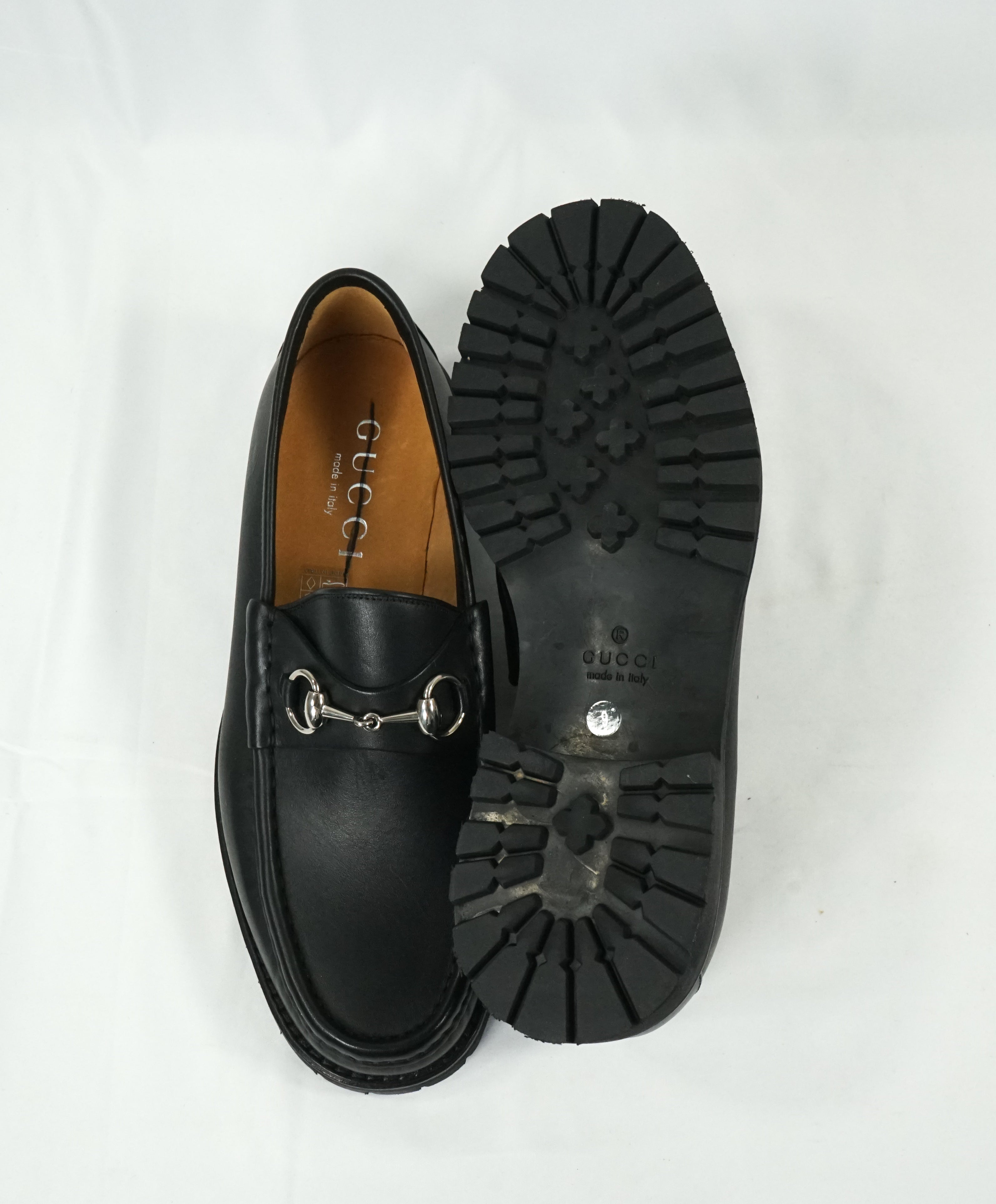 gucci rubber sole loafers