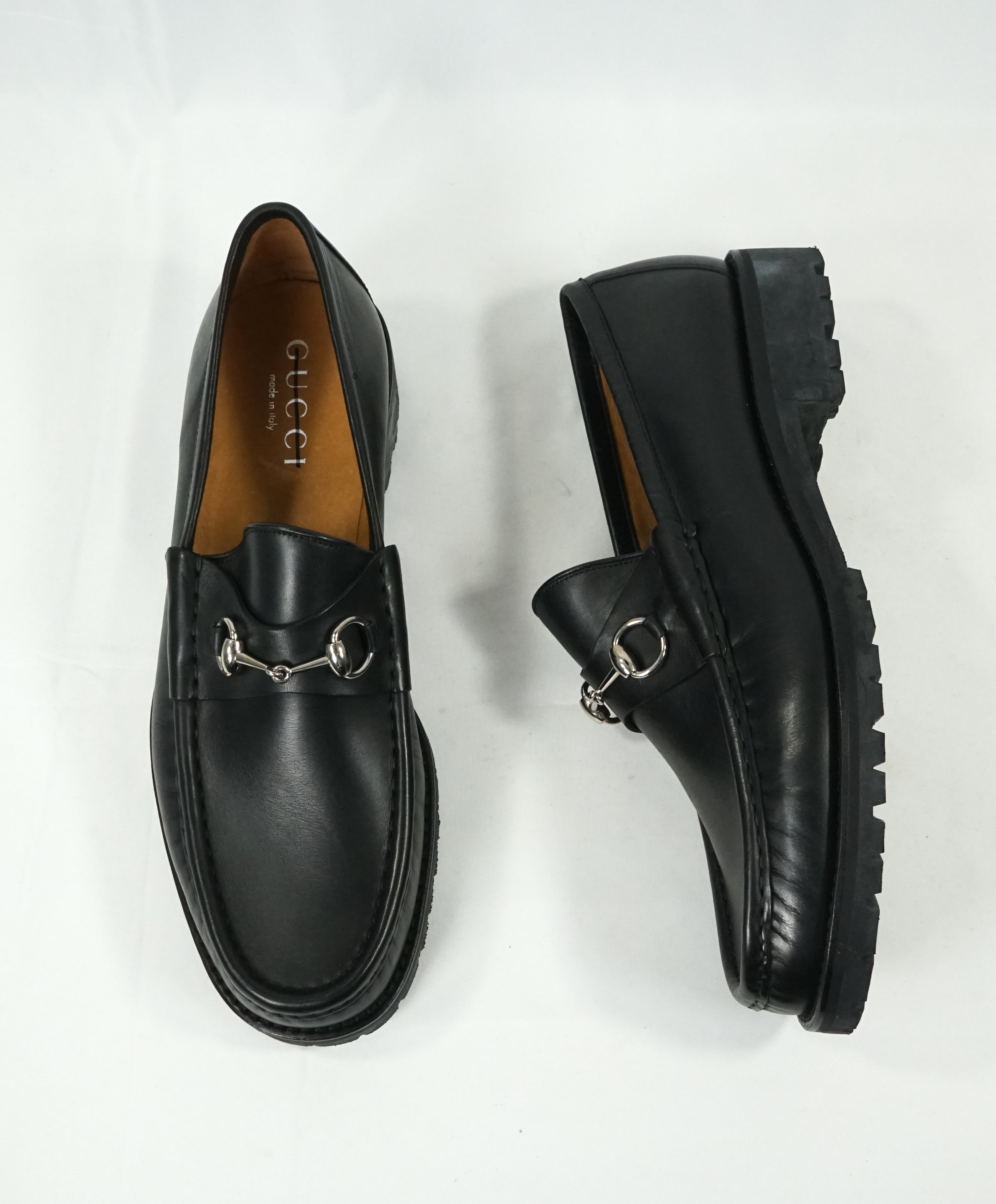 gucci lug sole loafers