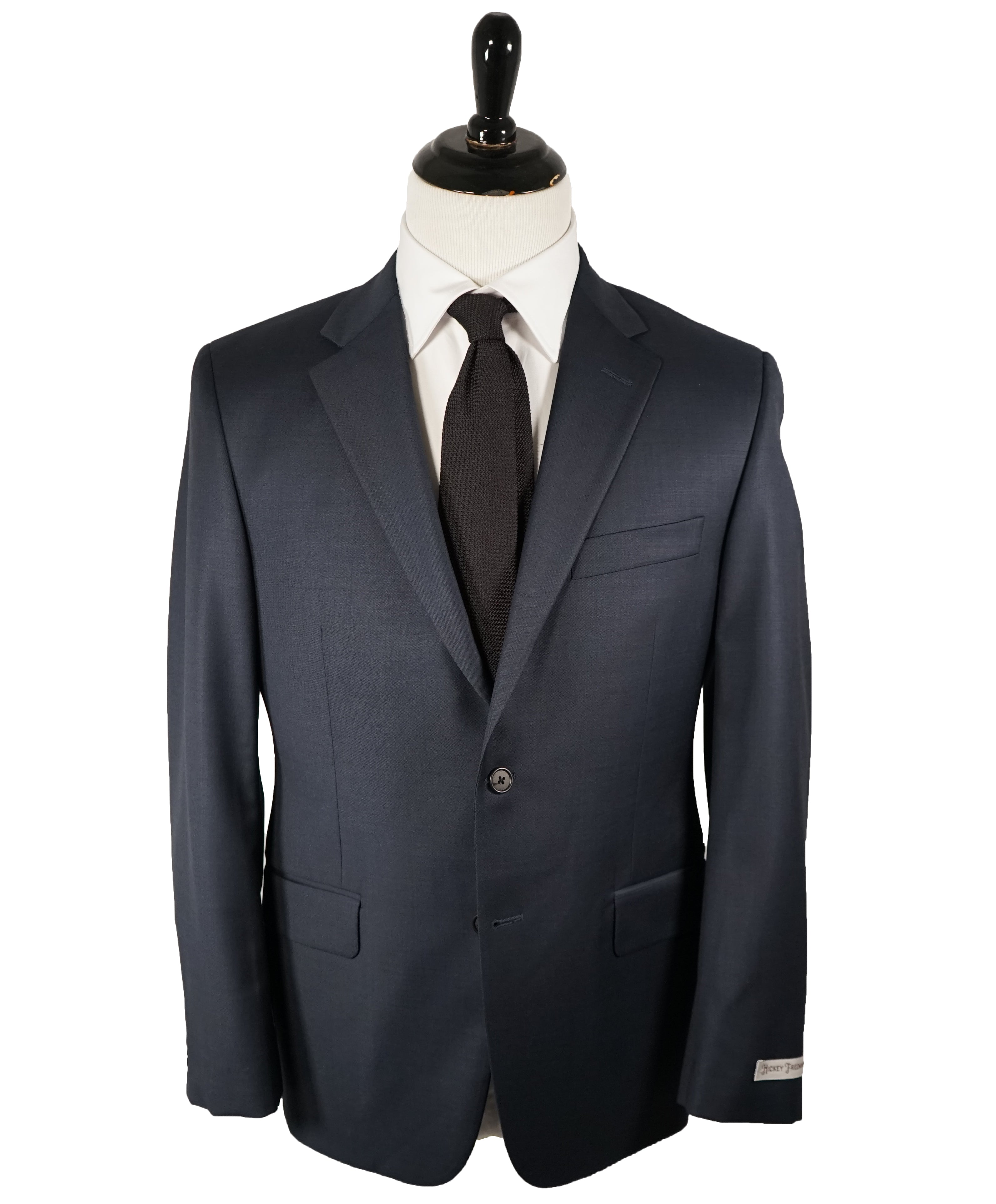 HICKEY FREEMAN - Navy Blue Textured Solid Suit - 40S – Luxe Hanger