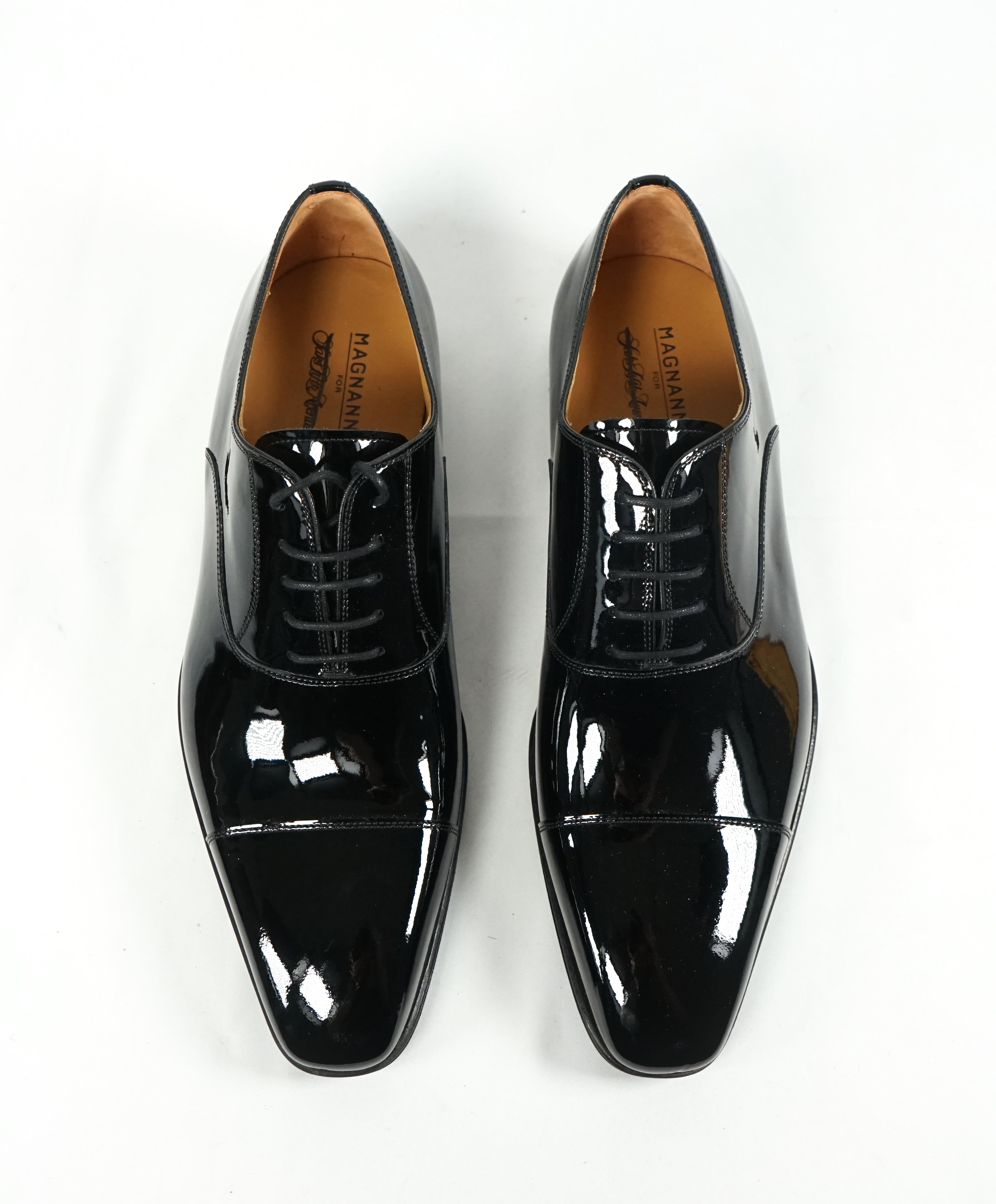 Patent Leather Derby Cap-Toe Oxfords 