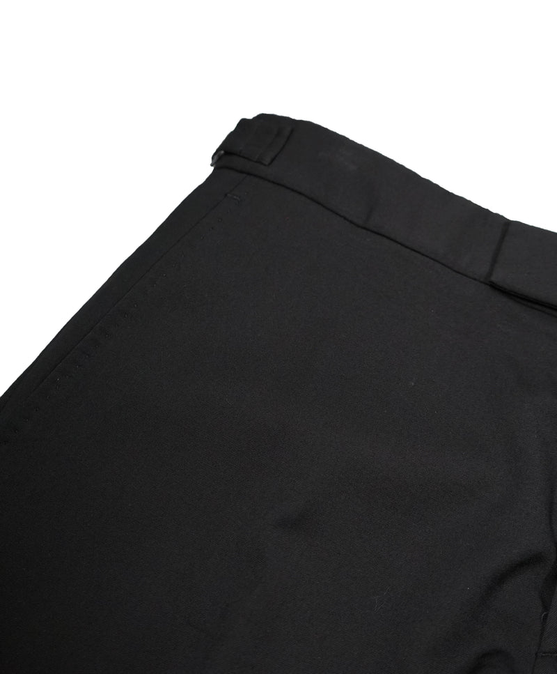 RALPH LAUREN BLACK LABEL - Solid Black Dress Pants With Side Tabs - 31 –  Luxe Hanger