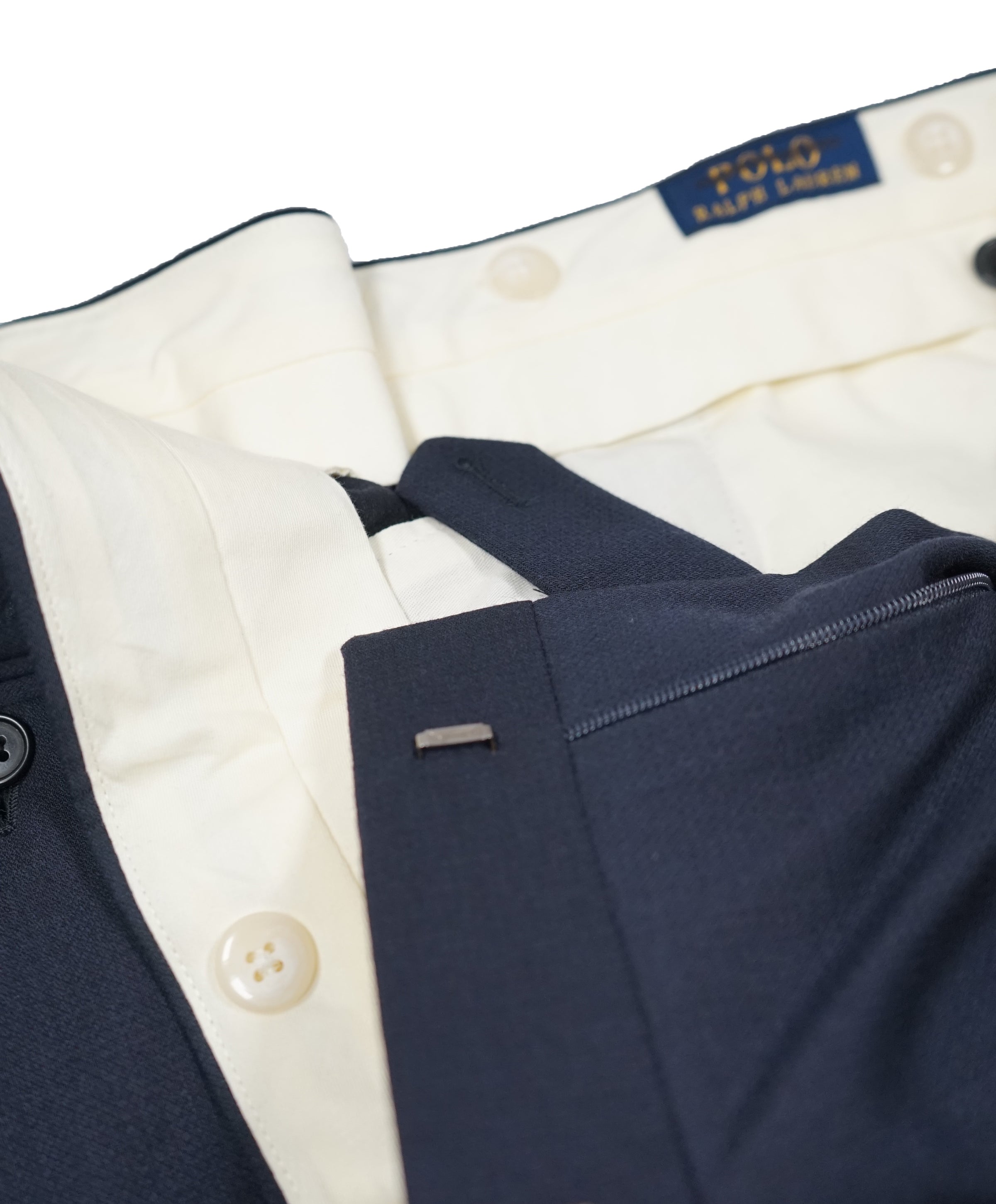 RALPH LAUREN BLUE LABEL - Navy Textured Weave Dress Pants With Side Ta –  Luxe Hanger