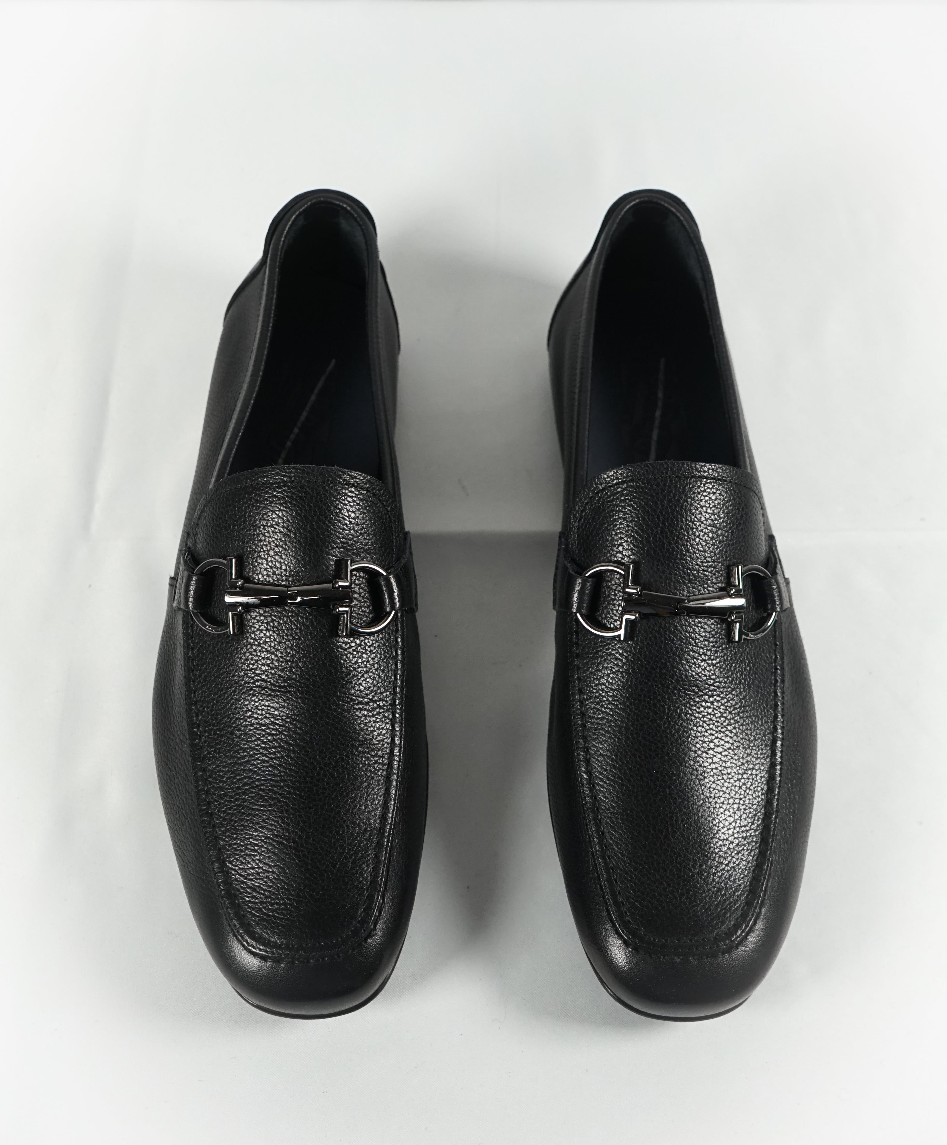 SALVATORE FERRAGAMO - “Nowell” Black Slip-On Gancini Venetian Loafers ...