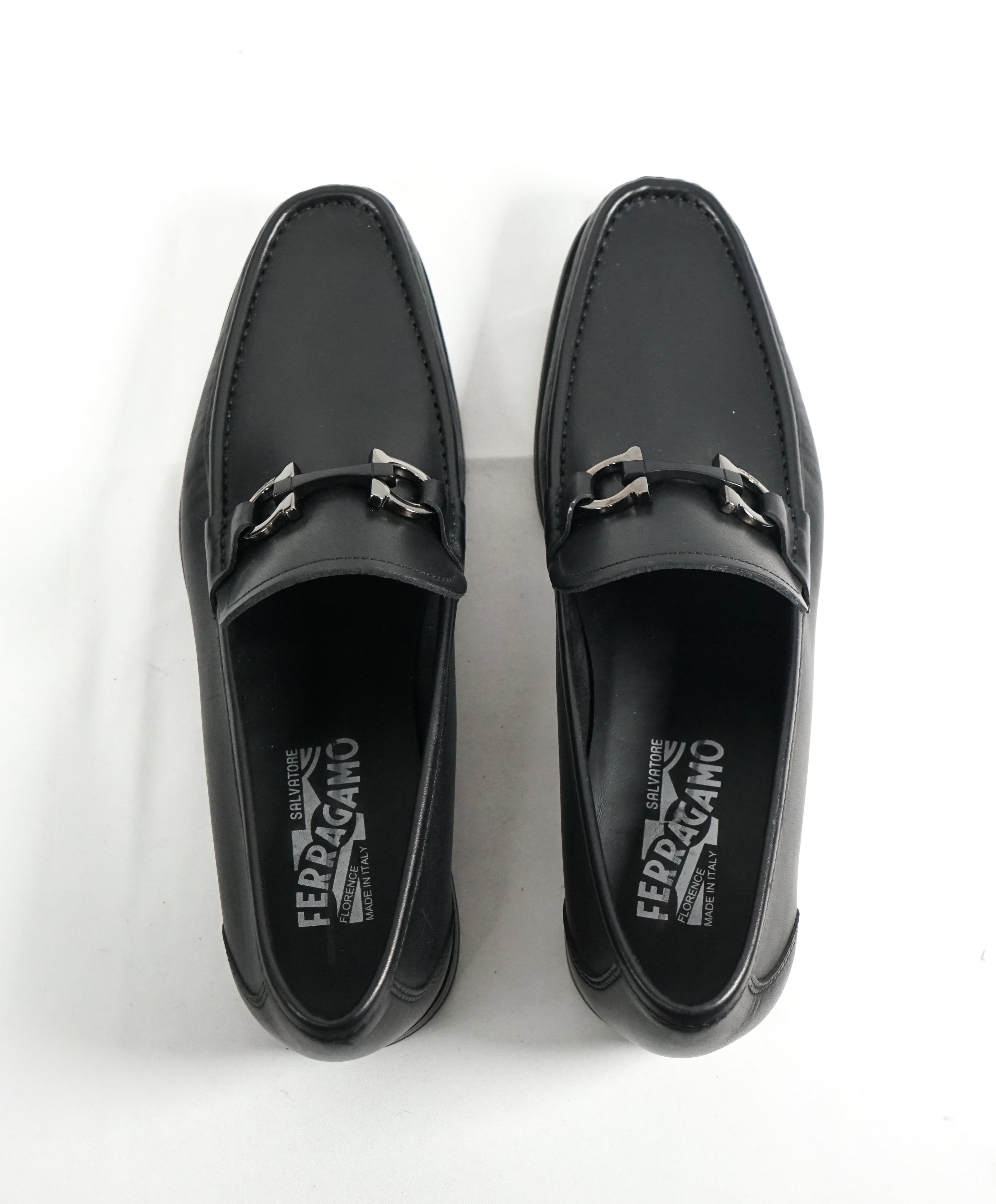 SALVATORE FERRAGAMO - “GRANDIOSO Gancini Bit Loafer Black Leather - 9 ...