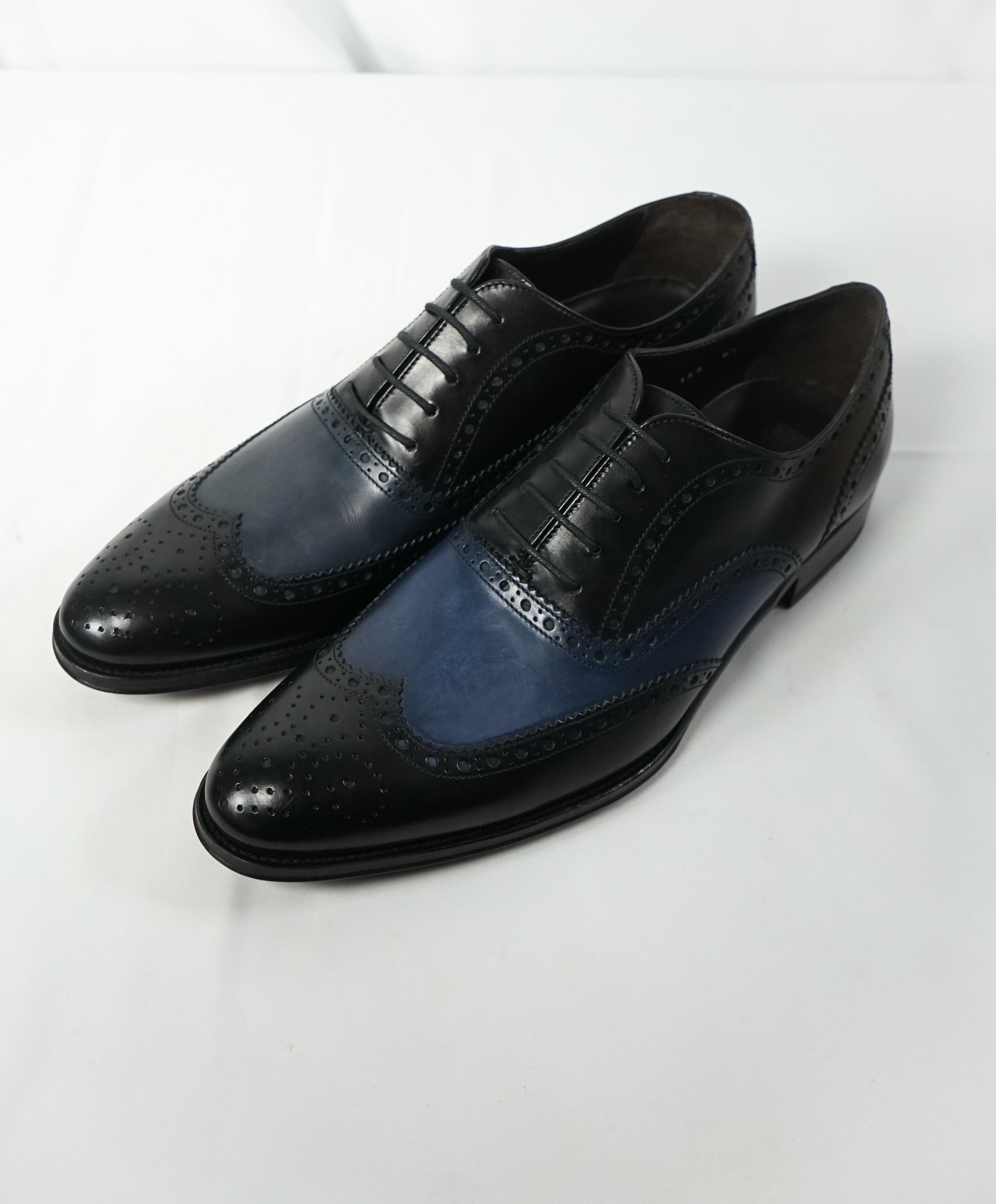 TO BOOT NEW YORK - Two Tone Wingtip Brogue Oxford Black/ Blue - 8.5 ...