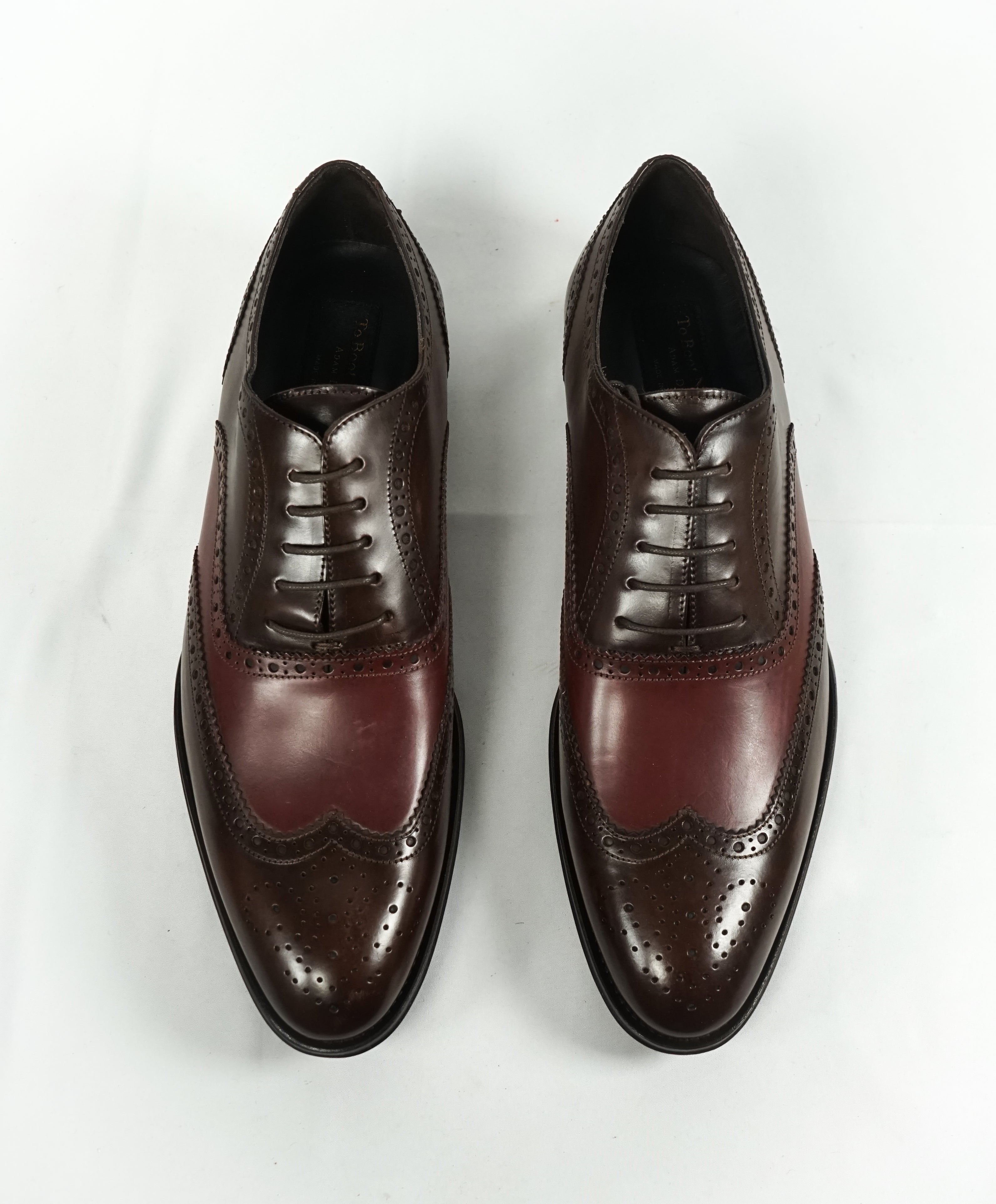 TO BOOT NEW YORK - Two Tone Wingtip Brogue Oxford Brown/Oxblood - 10 ...