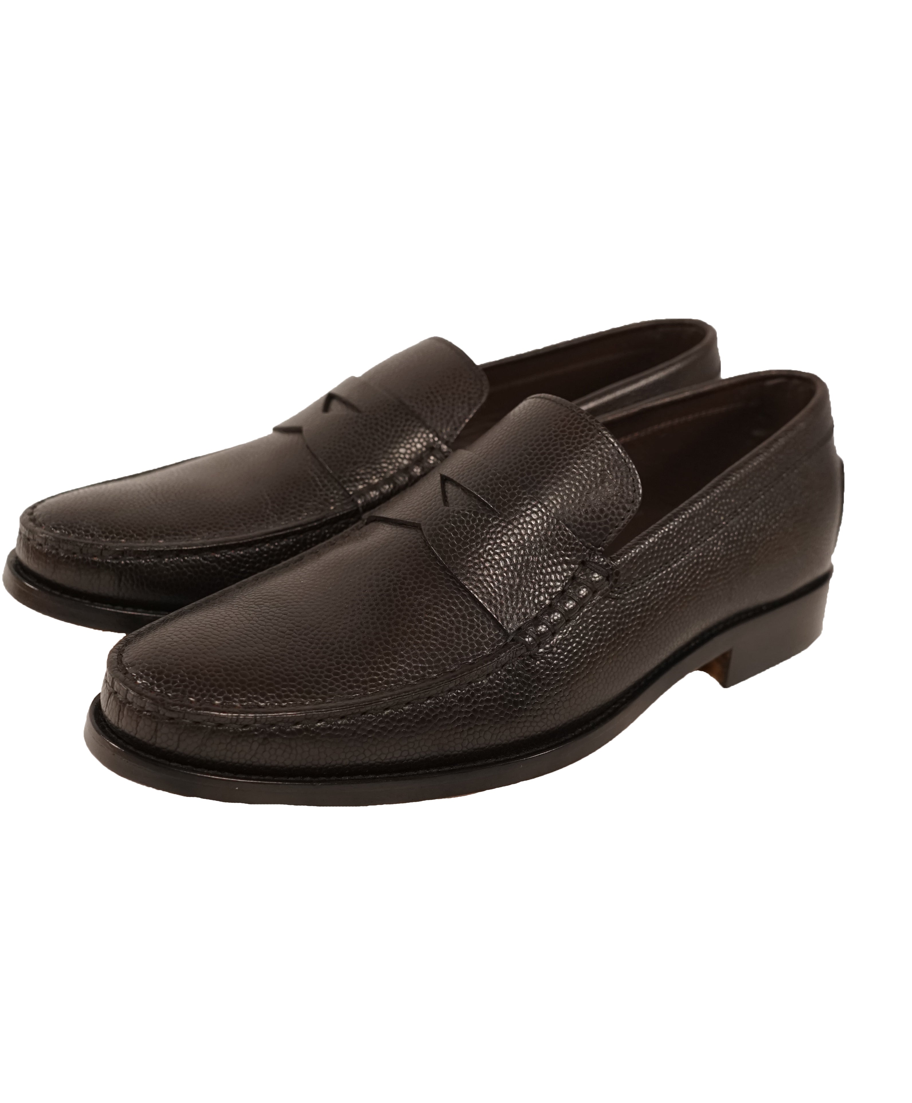 pebbled leather loafers