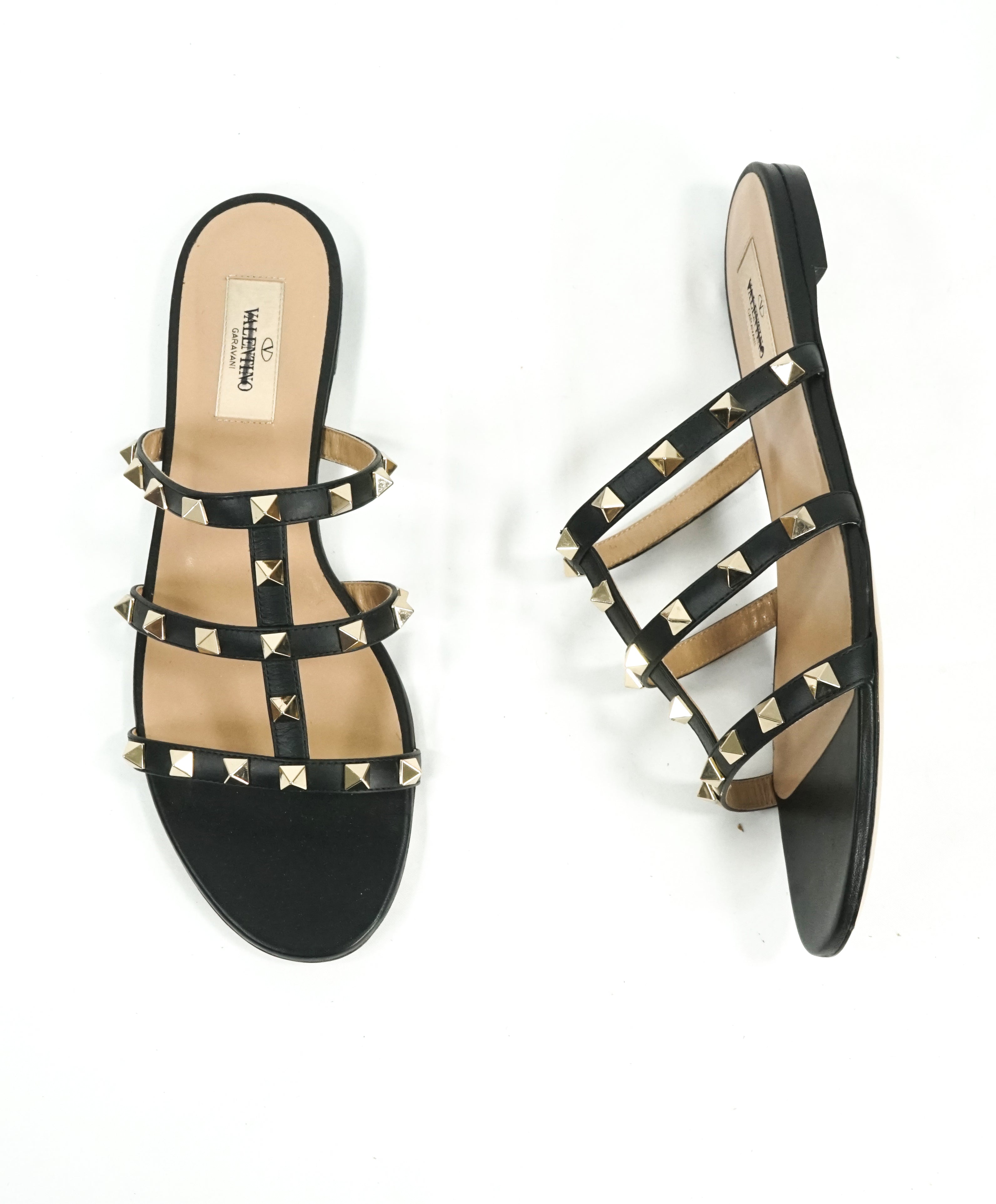 rockstud caged slide sandal