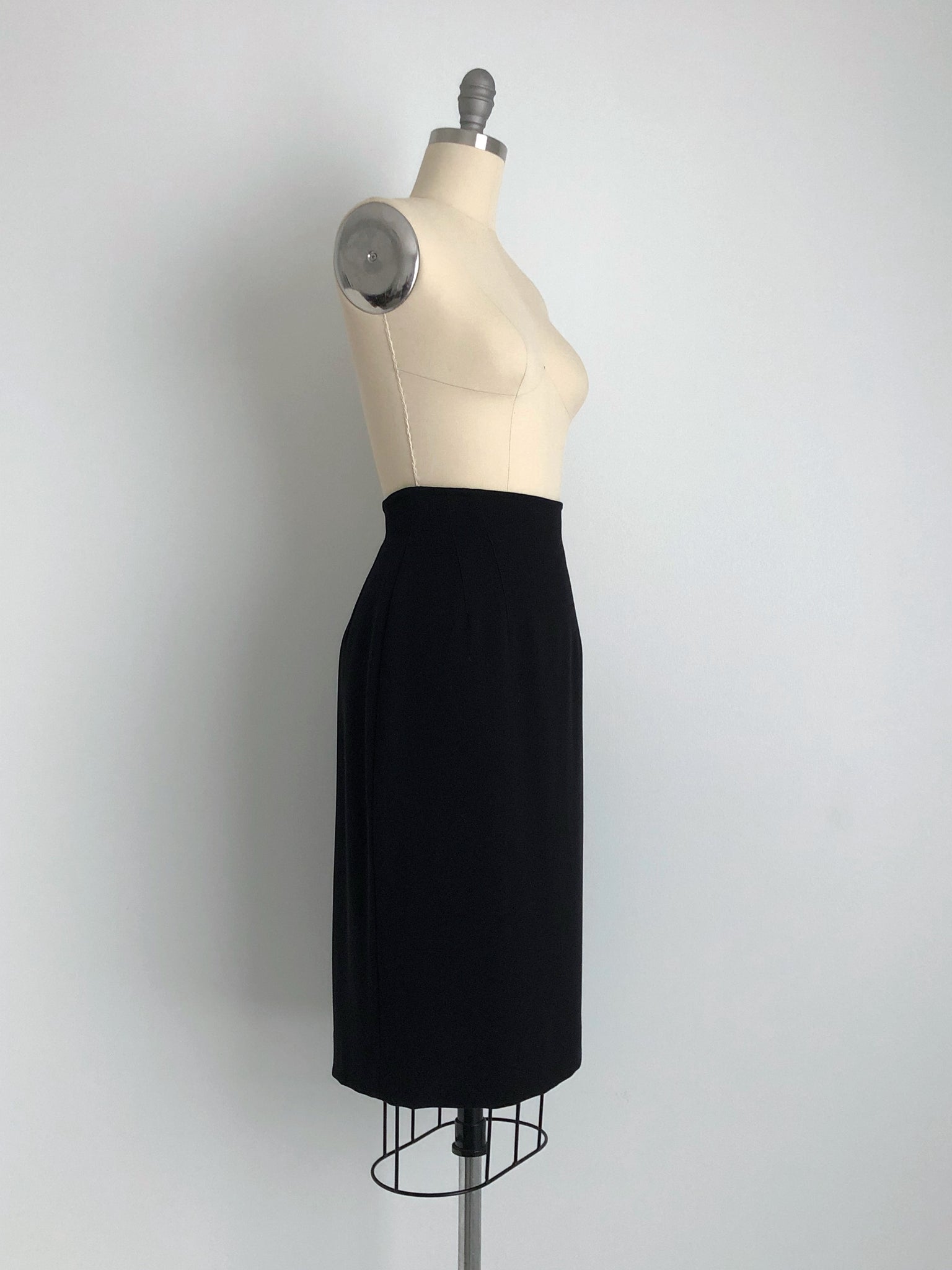 Vintage 90s NOS Black High Waist Skirt by Emanuel Ungaro
