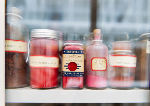 pinks and reds from the Forbes Pigment Collection at Harvard