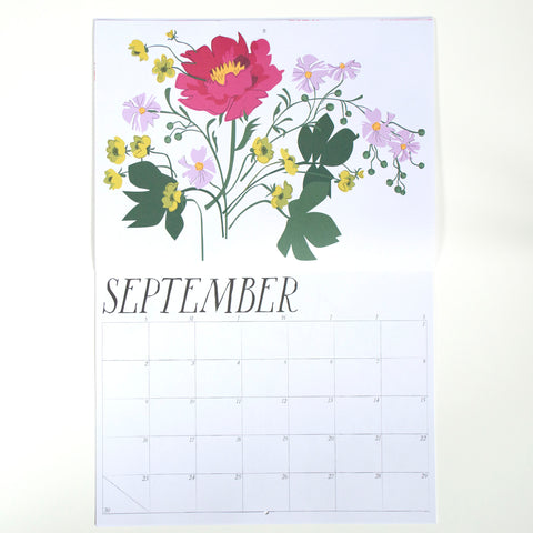 September flowers from Banquet Workshop's 2018 calendar 