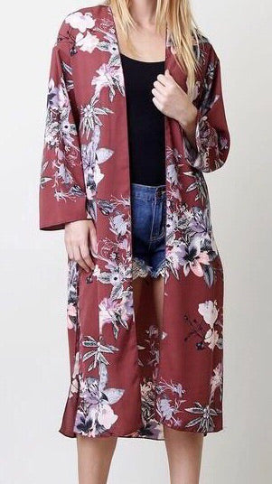 floral maxi cardigan