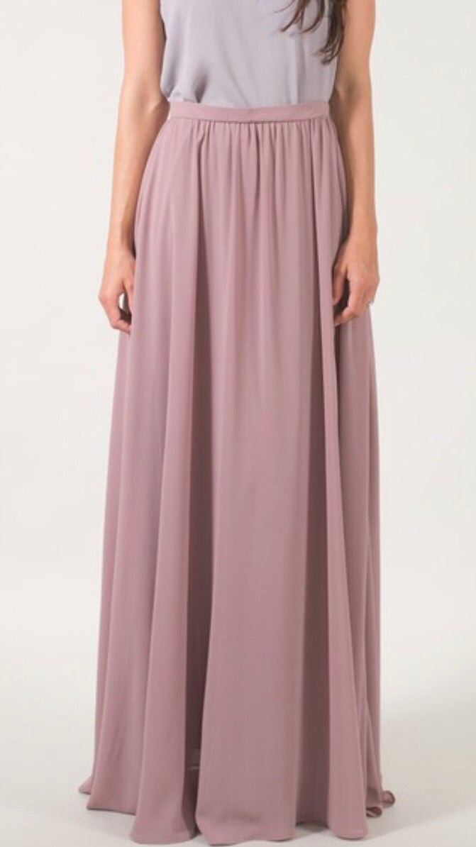 mauve maxi skirt