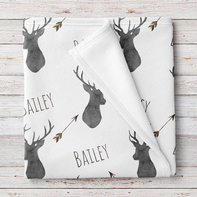 personalized woodland baby blankets