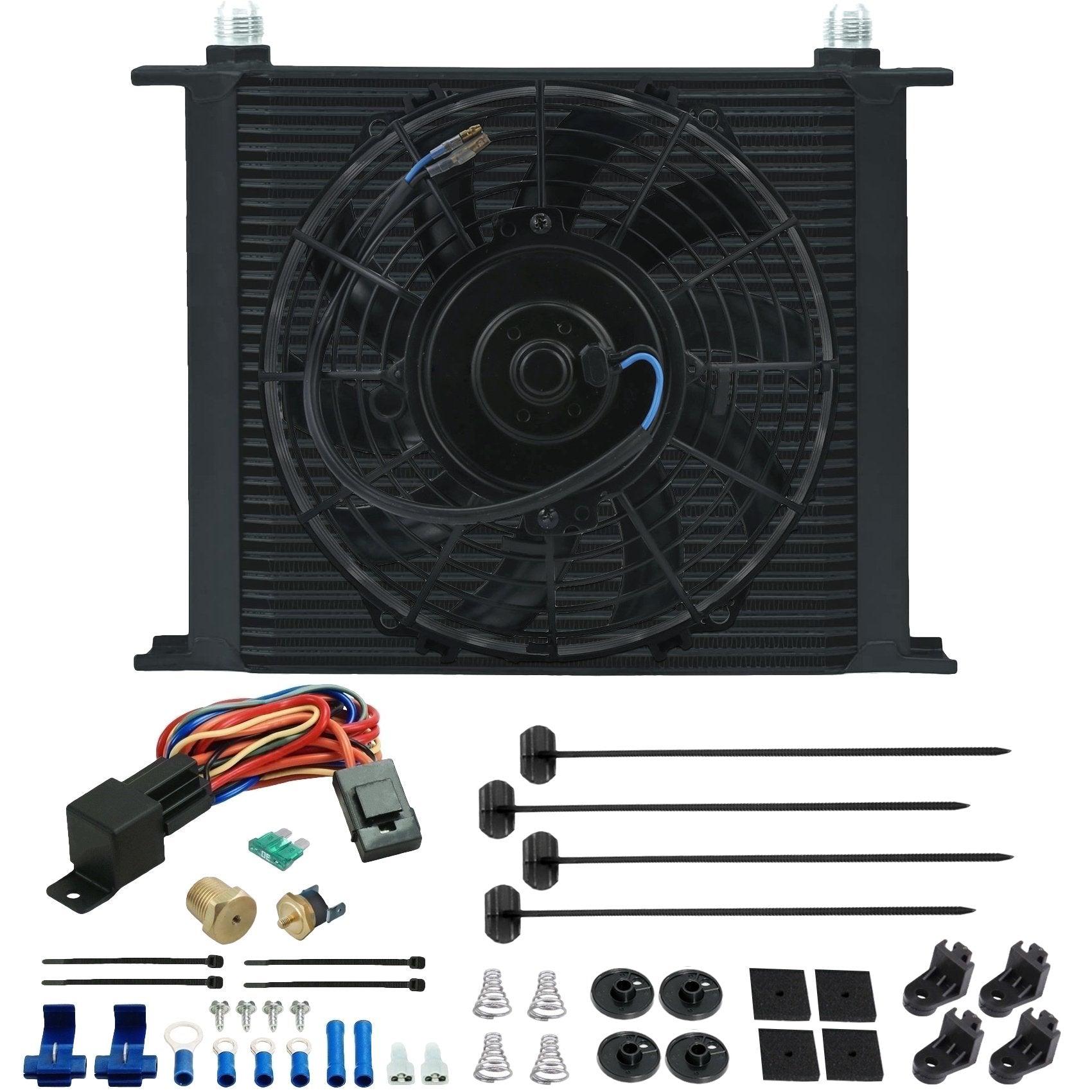 34 Row Engine Transmission Oil Cooler Electric Fan Grounding Thermo Sw –  American Volt