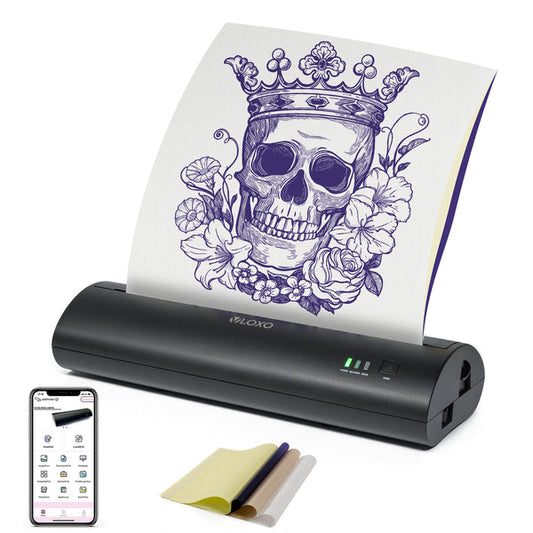 Tattoo Transfer Stencil Machine Thermal Tattoo Stencil Printer with Tattoo  Transfer Paper 20 Sheets Tattoo Printer