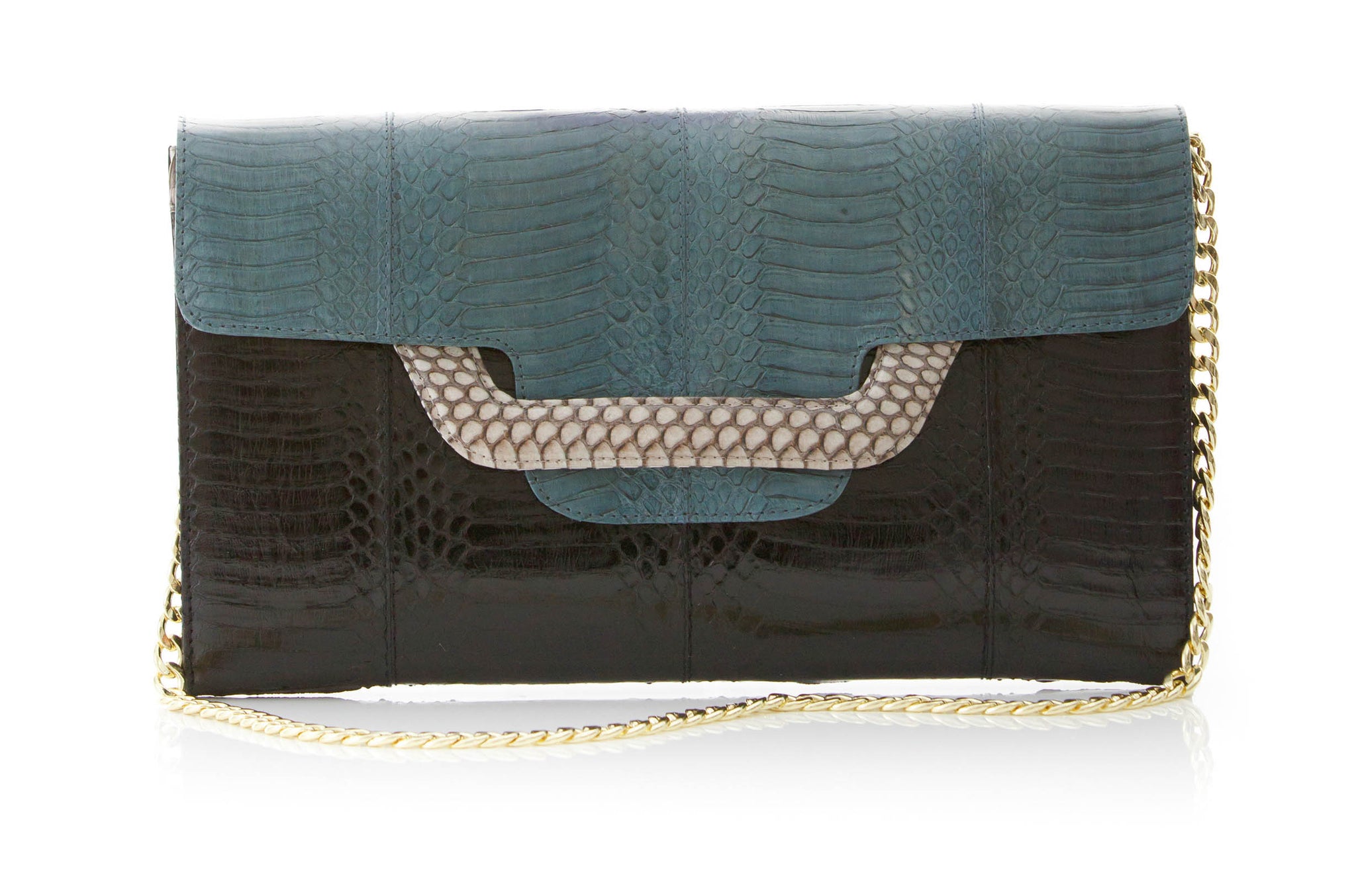 navy clutch bag with strap