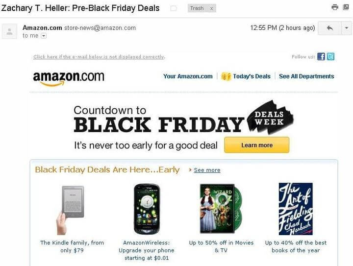 amazon black friday personalized customer experience