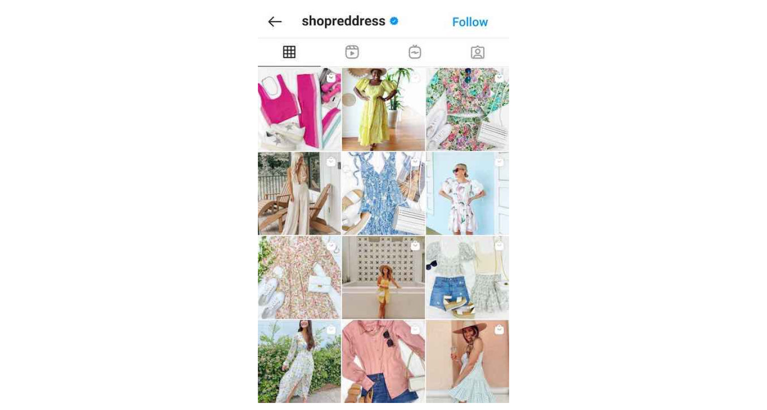 Red Dress Instagram Shoppable UGC social commerce trends 2021