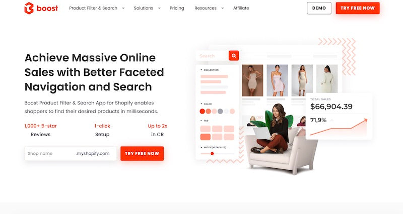 one product shopify store for digital product boost shopify product filter and search