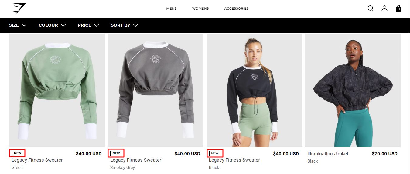 gymshark merchandising-site-search shopify filters
