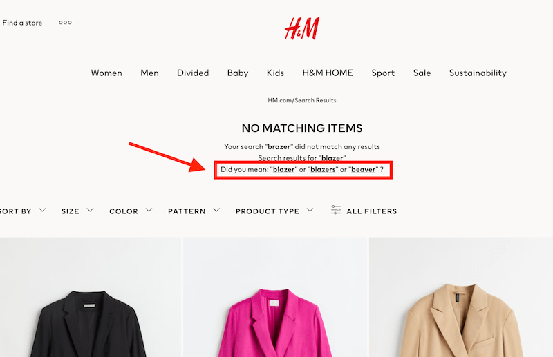 H&M Did you mean?