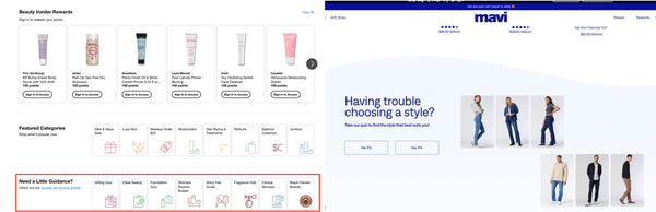 mavi sephora guided selling | product discovery trends