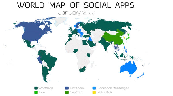 popular social apps in each country