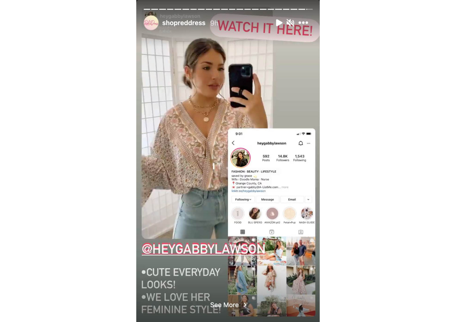 red dress using micro influencers for social commerce in bfcm