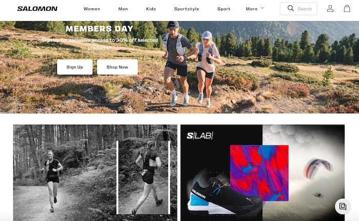 visual telling on salomon online store | boost ai search and discovery user