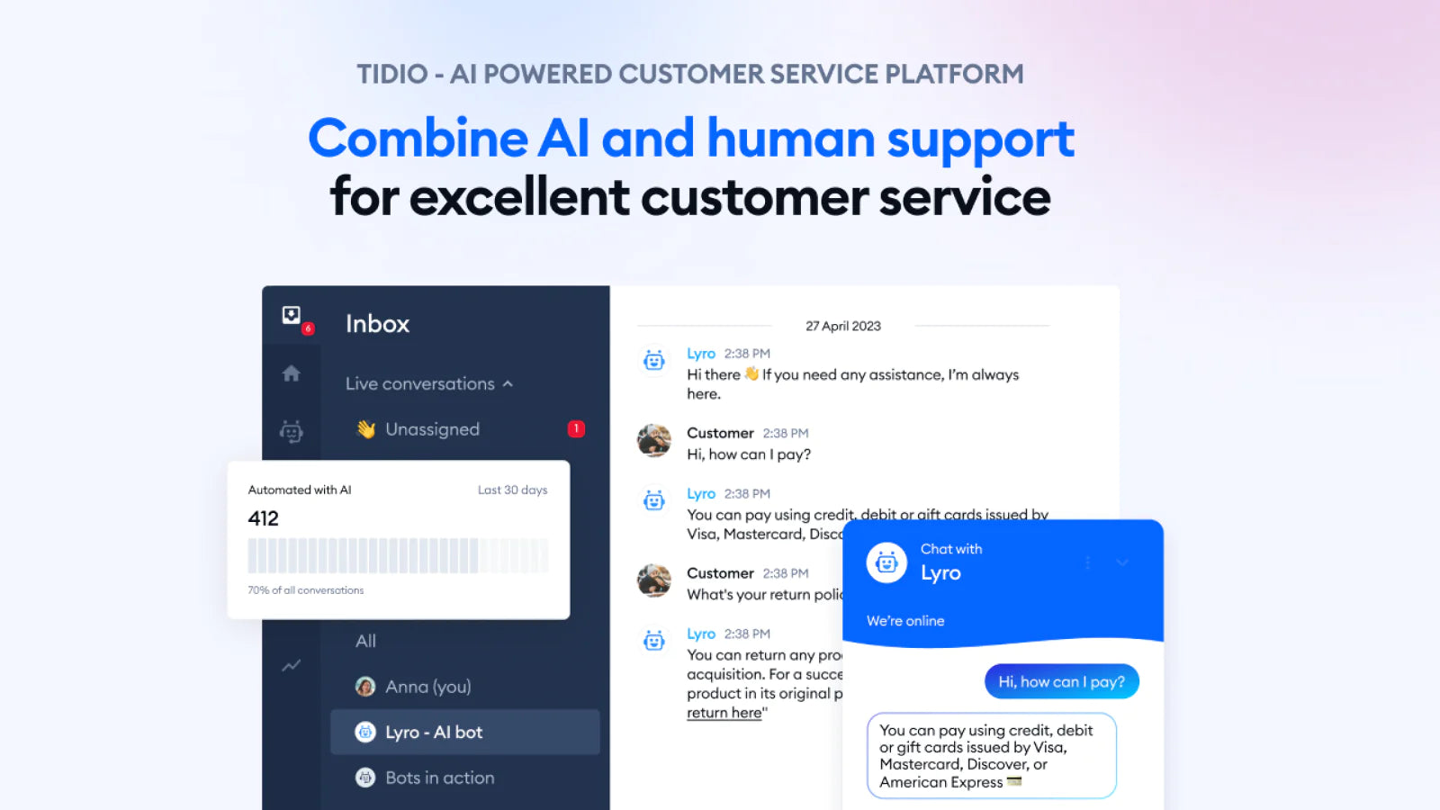 tidio ai chatbot on shopify app store