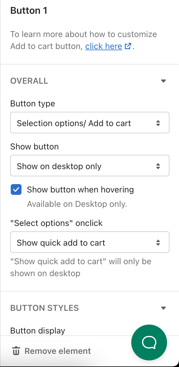 visual-editor-theme-setup-buttons-layout options