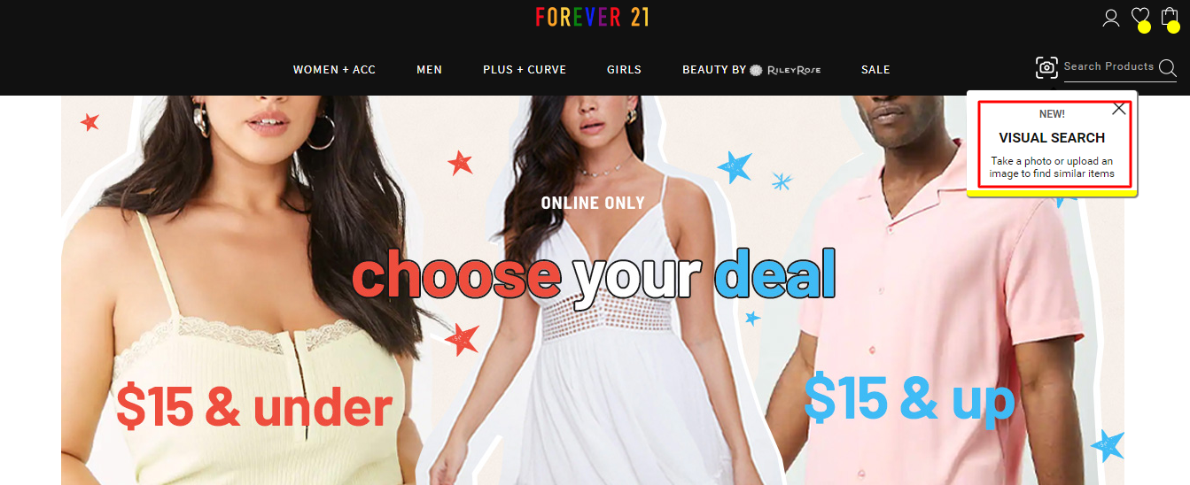 visual search forever 21