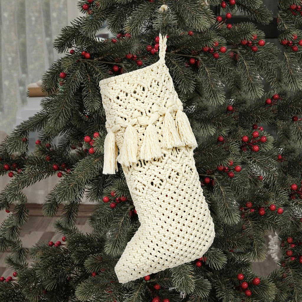 Christmas Tree Green Macrame Beads Wall Hanging – FLBERHOME