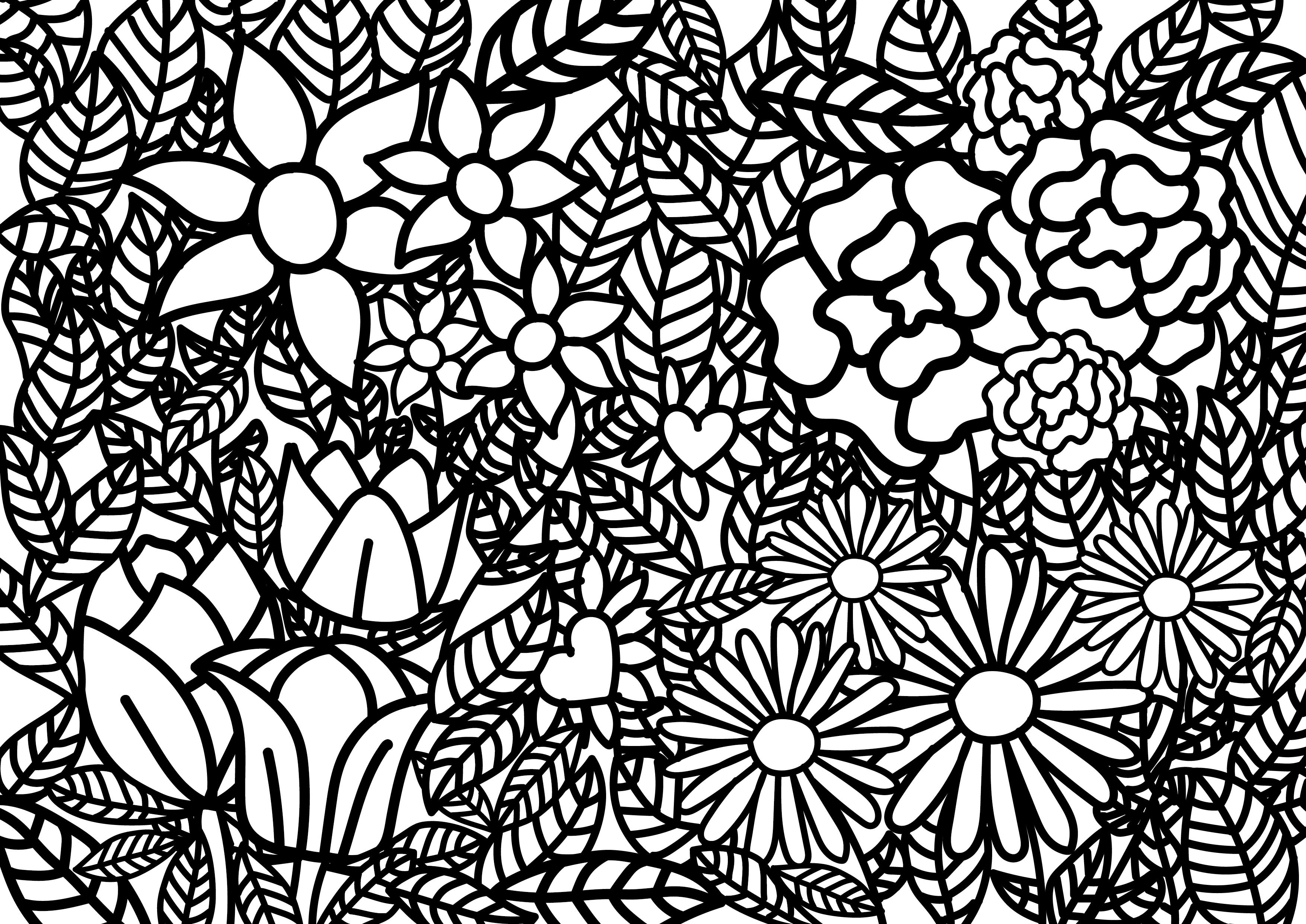 flower doodle free download colouring in
