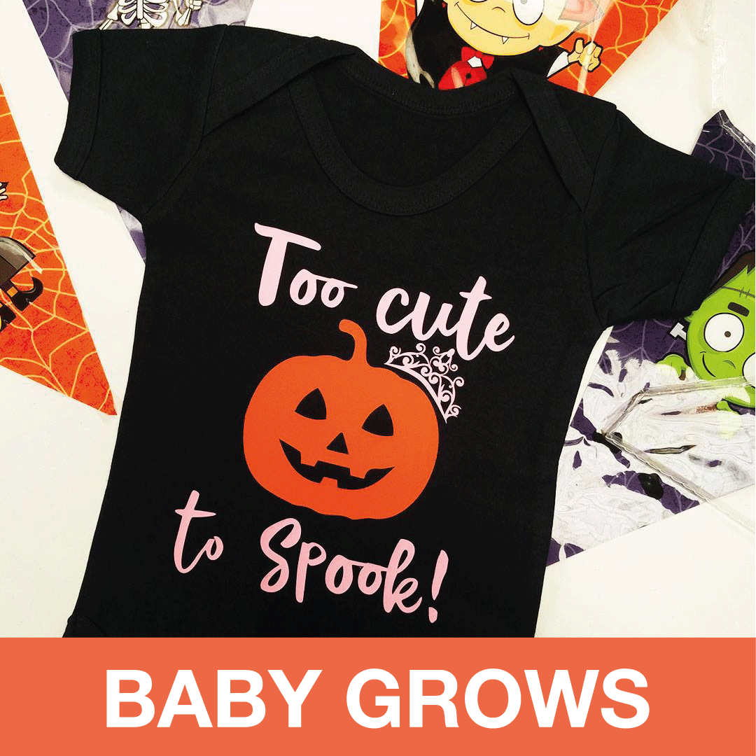 halloween themed baby grows