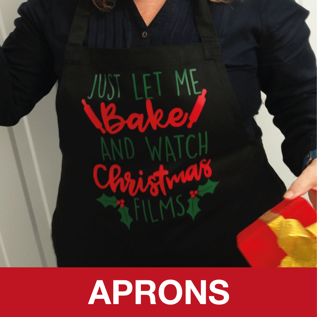 Christmas aprons in adult and children's sizes